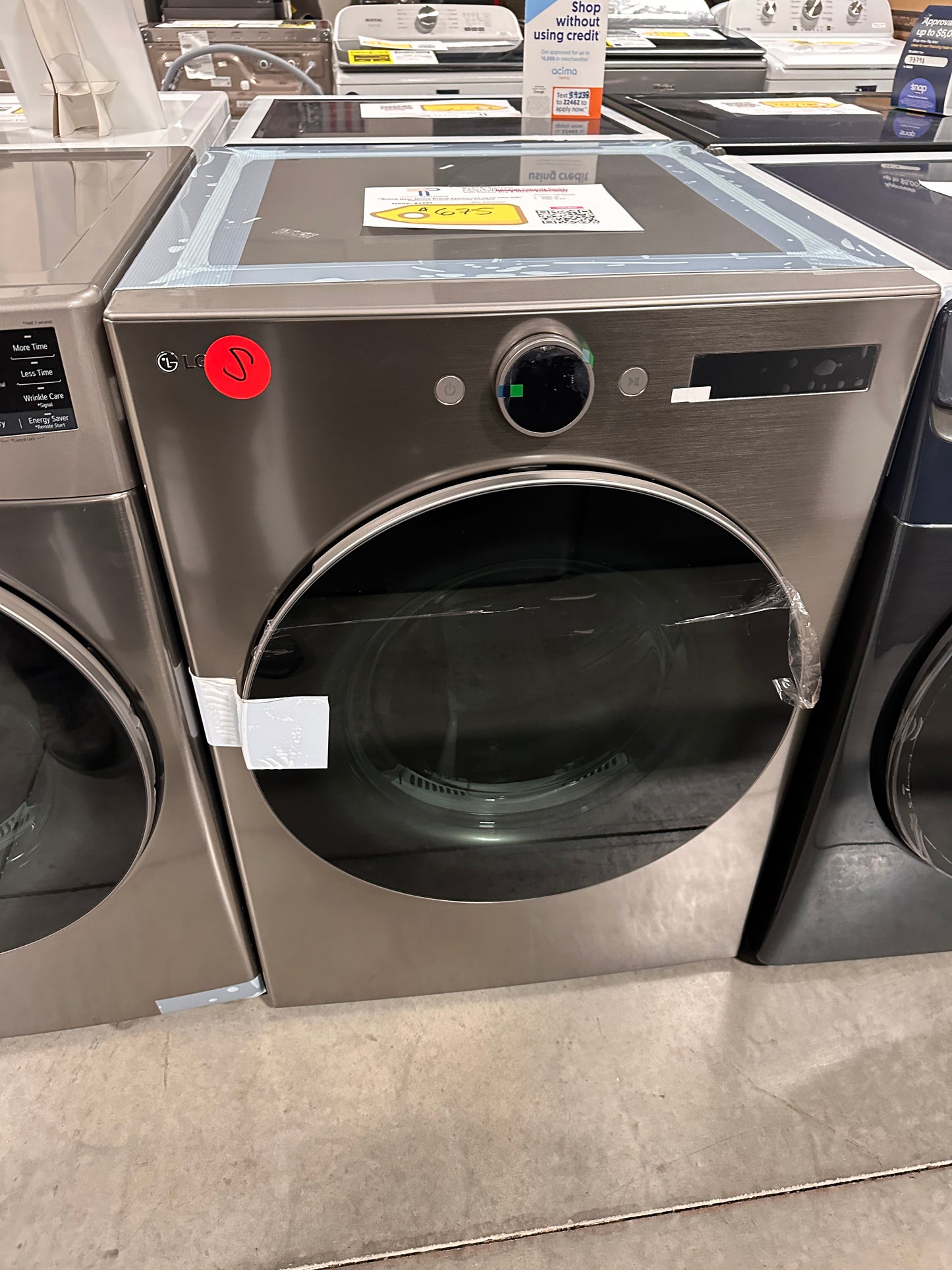 ON SALE ELECTRIC DRYER - NEW LG DRYER in GRAPHITE STEEL - MODEL: DLEX5500V DRY12561
