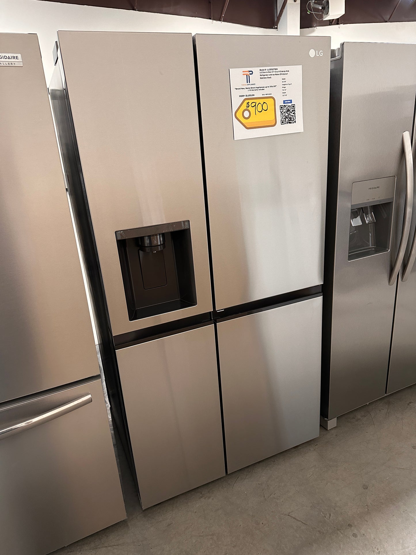 GREAT NEW LG SIDE BY SIDE REFRIGERATOR MODEL: LLSDS2706S REF13205