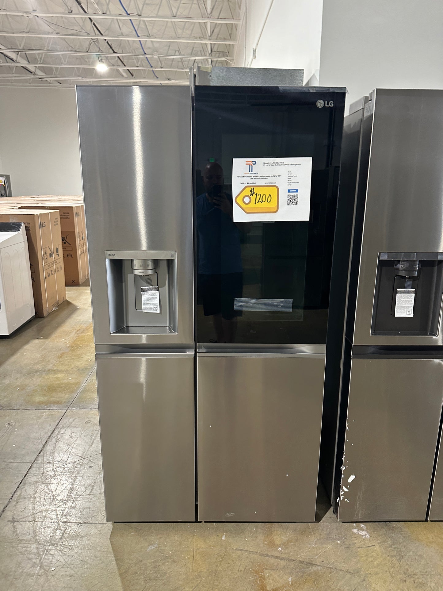 BRAND NEW STAINLESS STEEL LG SMART REFRIGERATOR MODEL: LRSOS2706S REF13442S