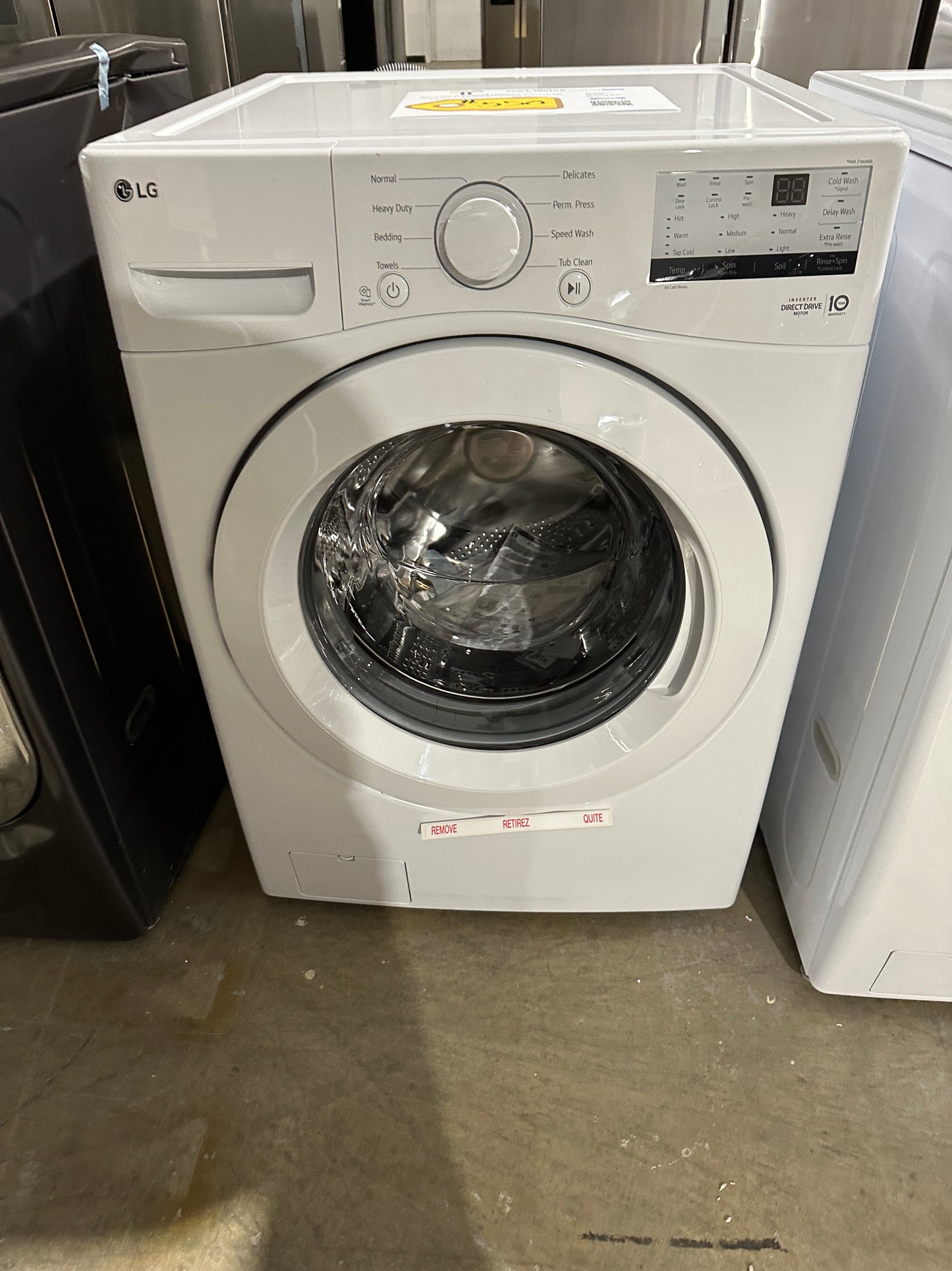 GREAT NEW LG STACKABLE FRONT LOAD WASHER MODEL: WM3400CW WAS12236S