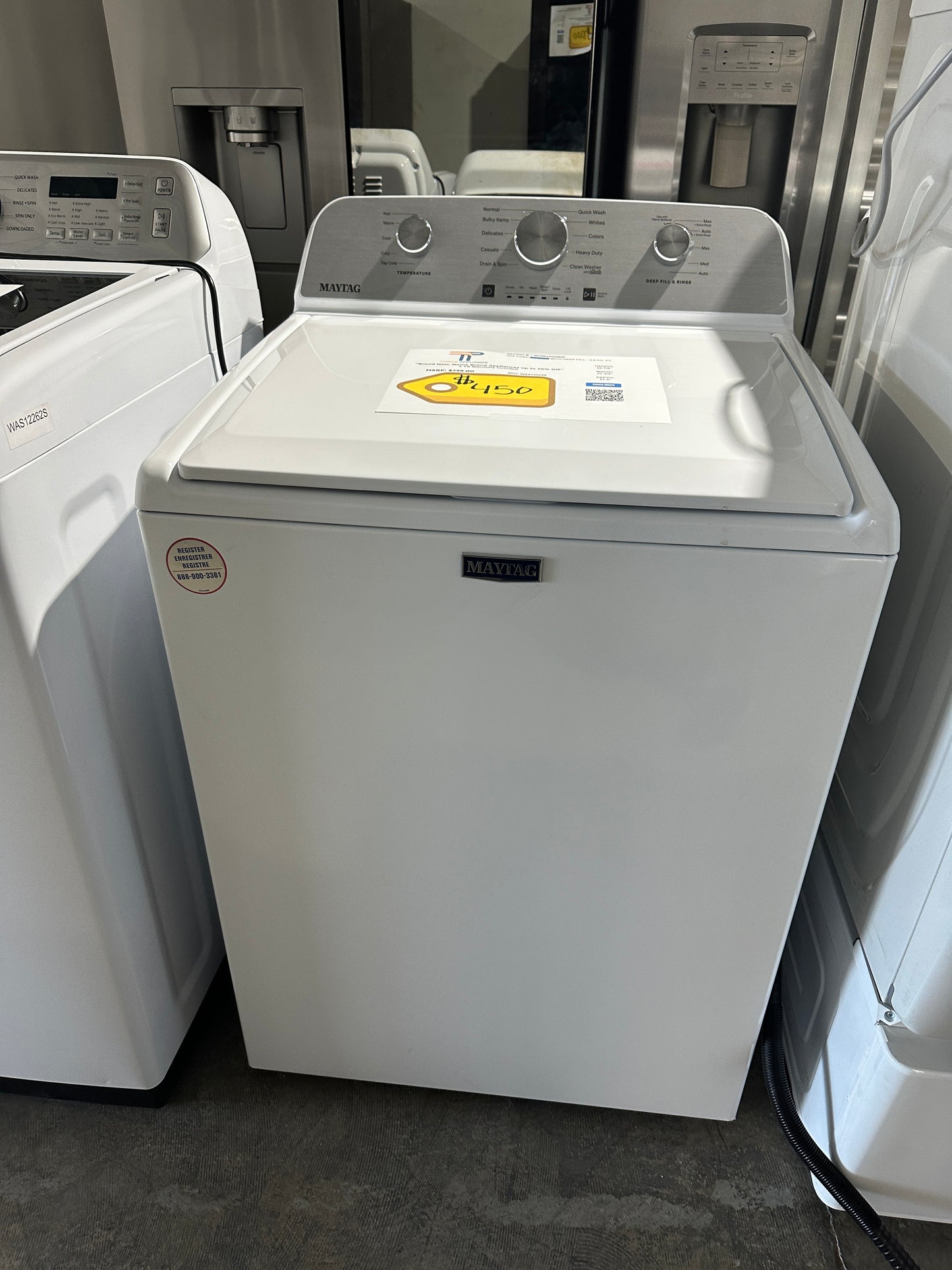 GREAT NEW MAYTAG TOP LOAD WASHER WITH DEEP FILL MODEL: MVW4505MW WAS12269S