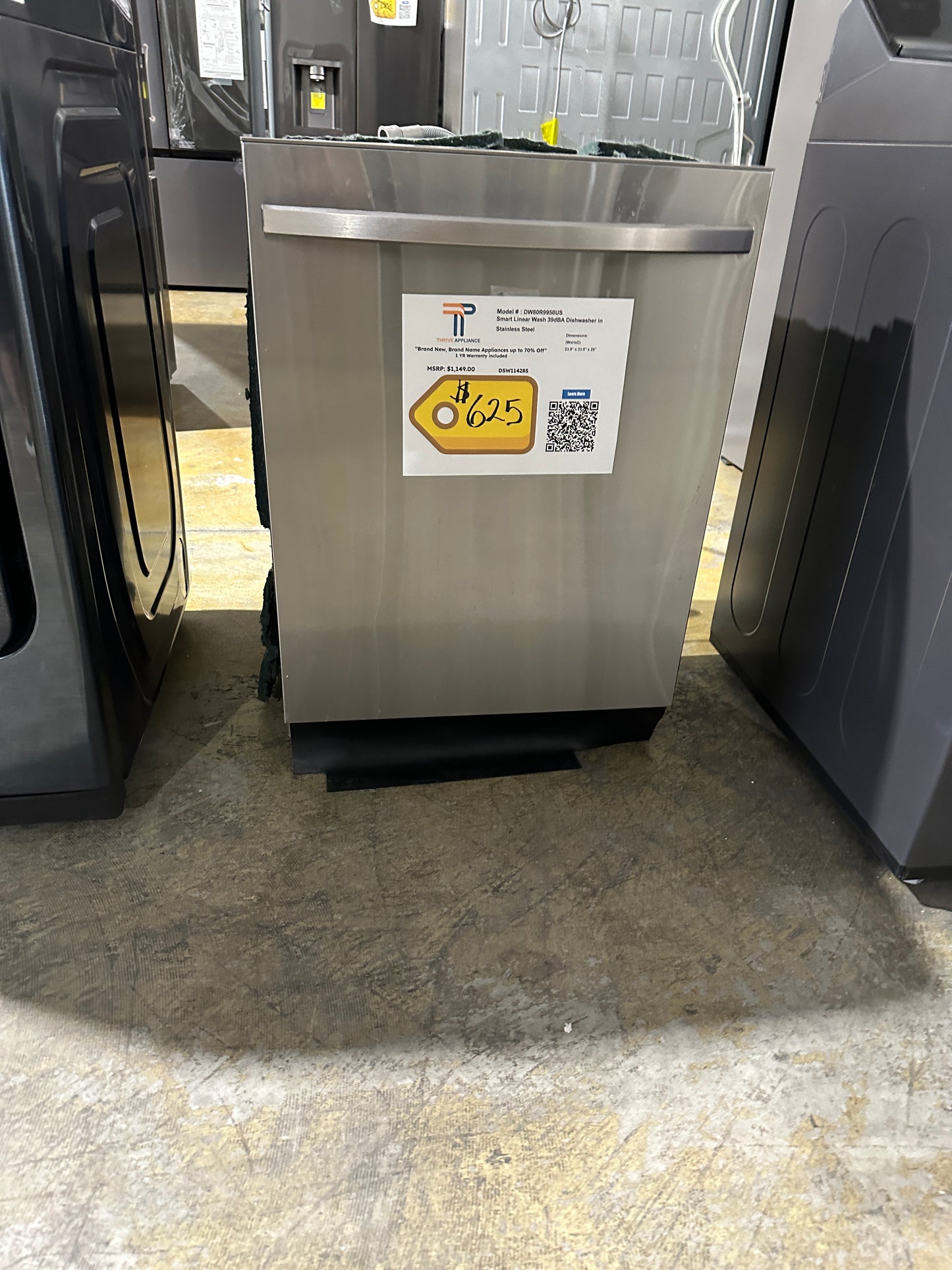 GREAT NEW SAMSUNG SMART STAINLESS STEEL TUB DISHWASHER MODEL: DW80R9950US DSW11428S