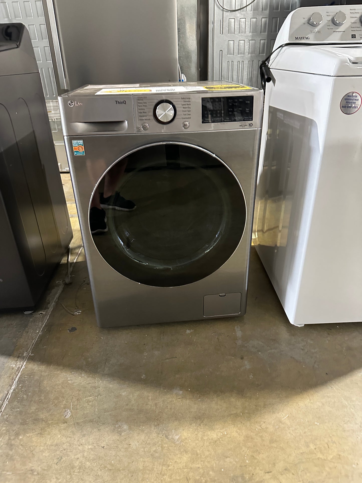 GREAT NEW LG SMART FRONT LOAD WASHER ELECTRIC DRYER COMBO MODEL: WM3555HVA WAS12272S