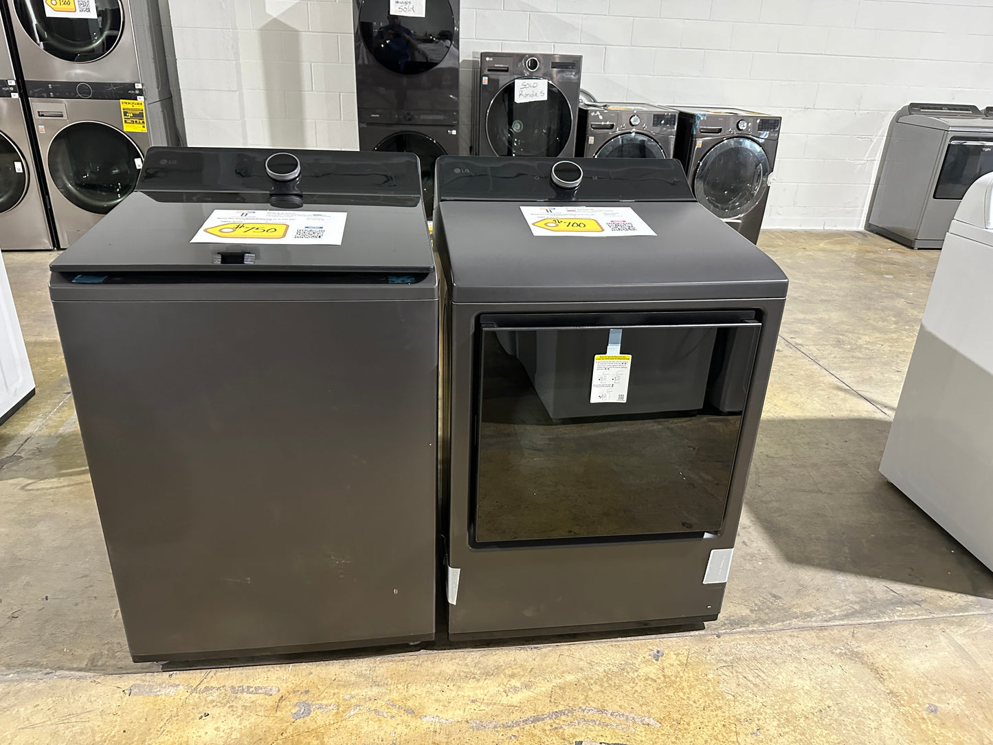 GREAT NEW LG SMART TOP LOAD WASHER ELECTRIC DRYER LAUNDRY SET WAS12159S DRY12219S