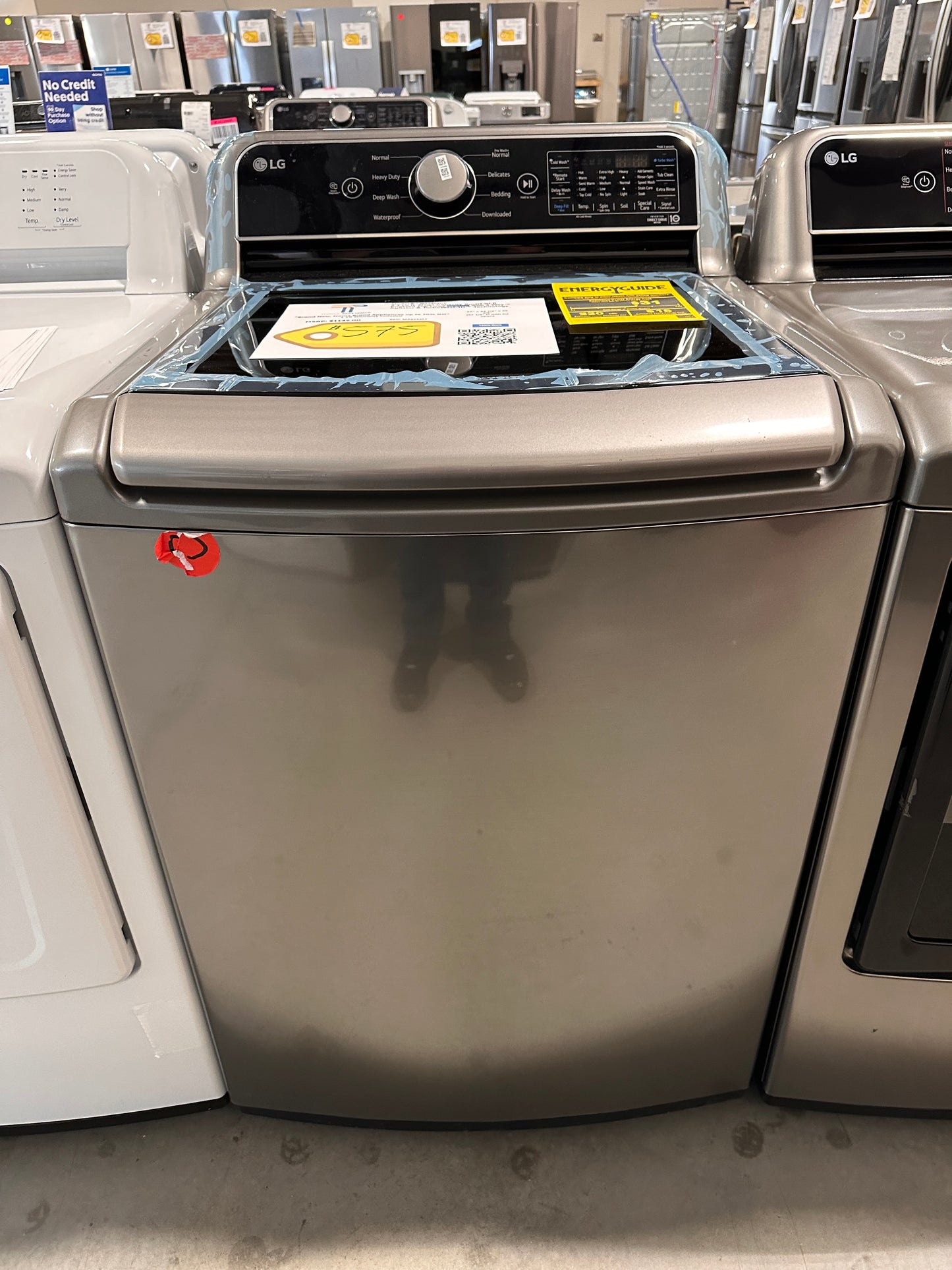 GREAT NEW LG TOP LOAD WASHER in GRAPHITE STEEL MODEL: WT7405CV WAS13317