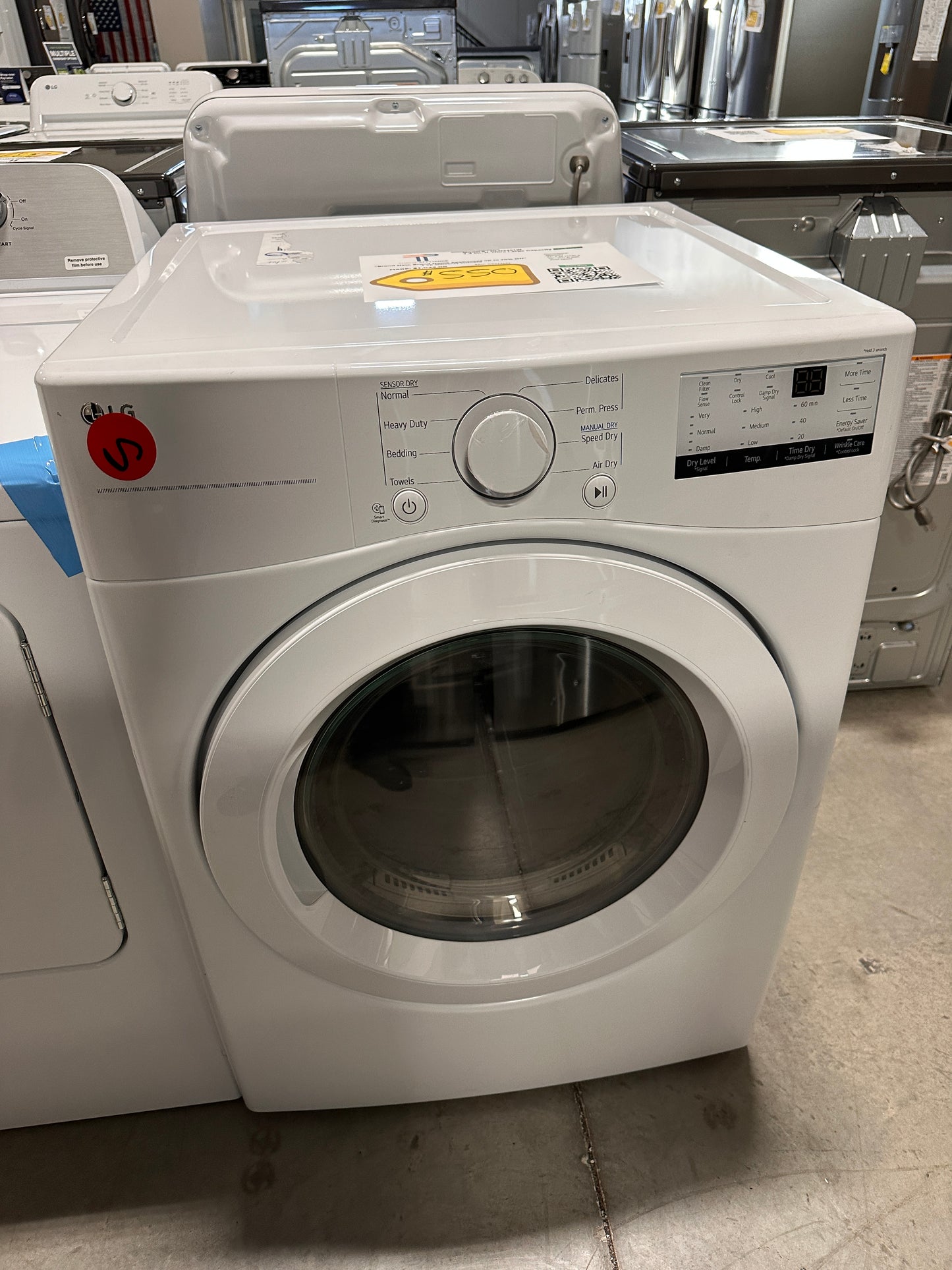 DISCOUNTED NEW LG STACKABLE GAS DRYER MODEL: DLG3401W DRY12622