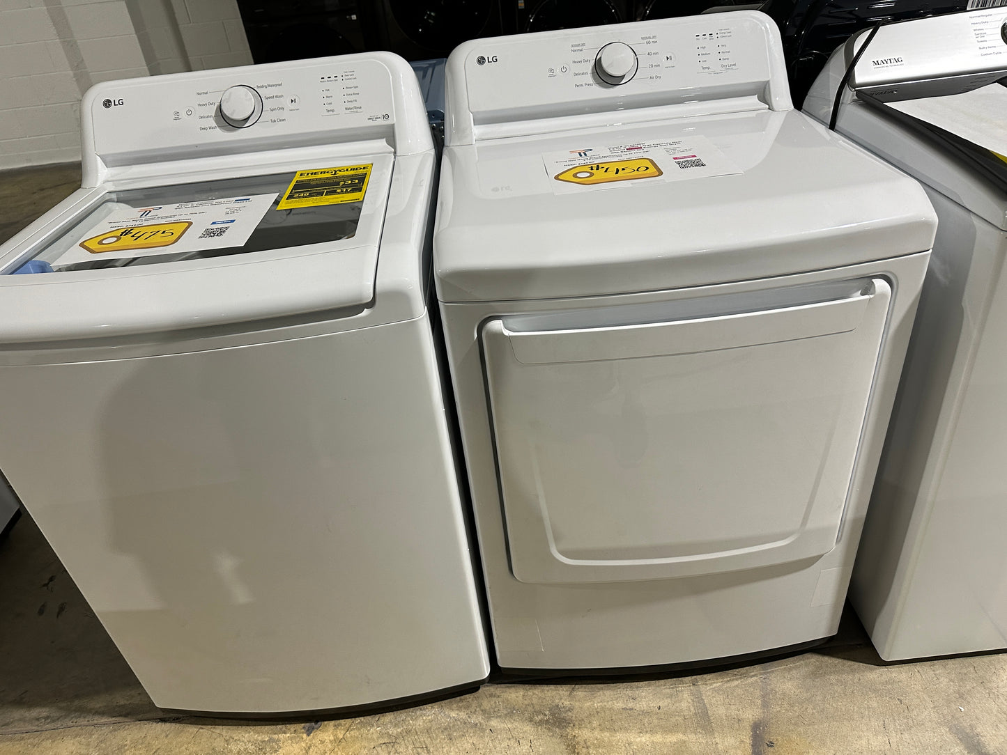 GREAT NEW LG WASHER DRYER LAUNDRY SET - TOP LOAD WASHER ELECTRIC DRYER WAS12298S DRY12231S