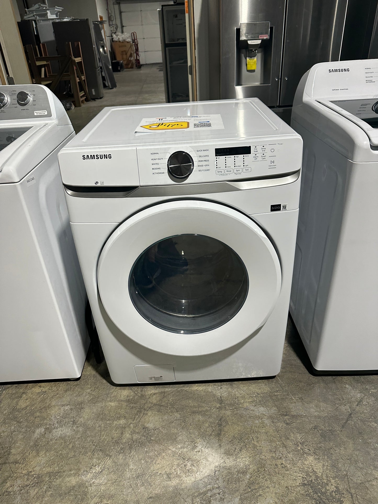 GREAT NEW SAMSUNG STACKABLE SMART FRONT LOAD WASHER MODEL: WF45T6000AW WAS12331