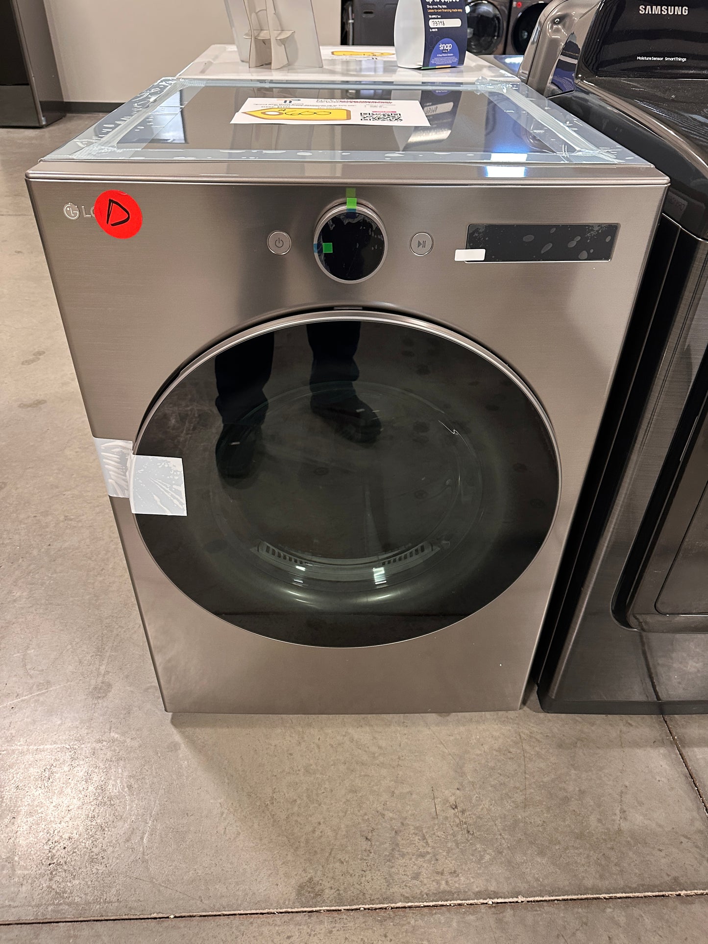 NEW SMART STACKABLE ELECTRIC DRYER WITH STEAM MODEL: DLEX5500V DRY12617
