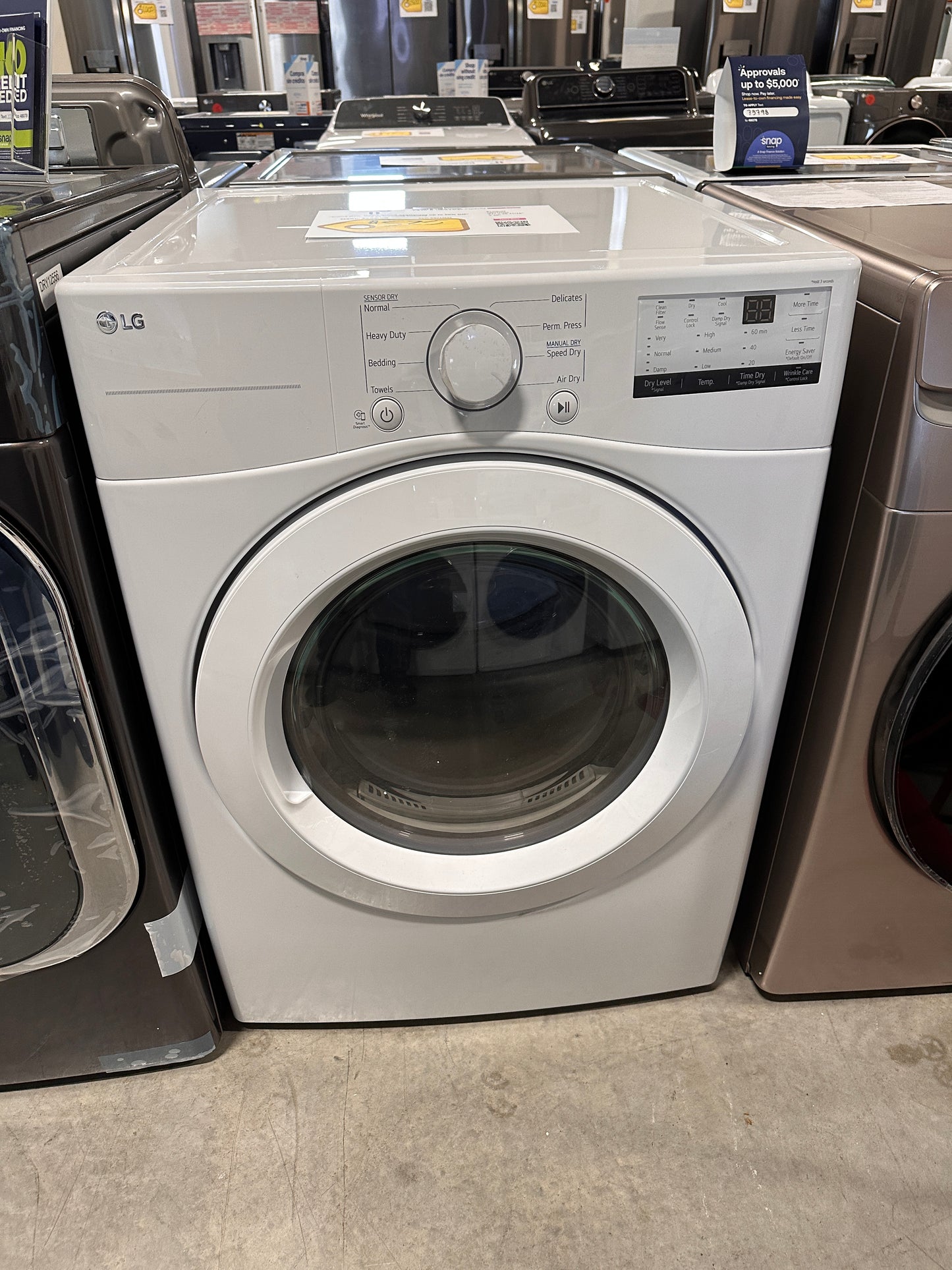 GREAT NEW LG STACKABLE ELECTRIC DRYER MODEL: DLE3400W DRY12632