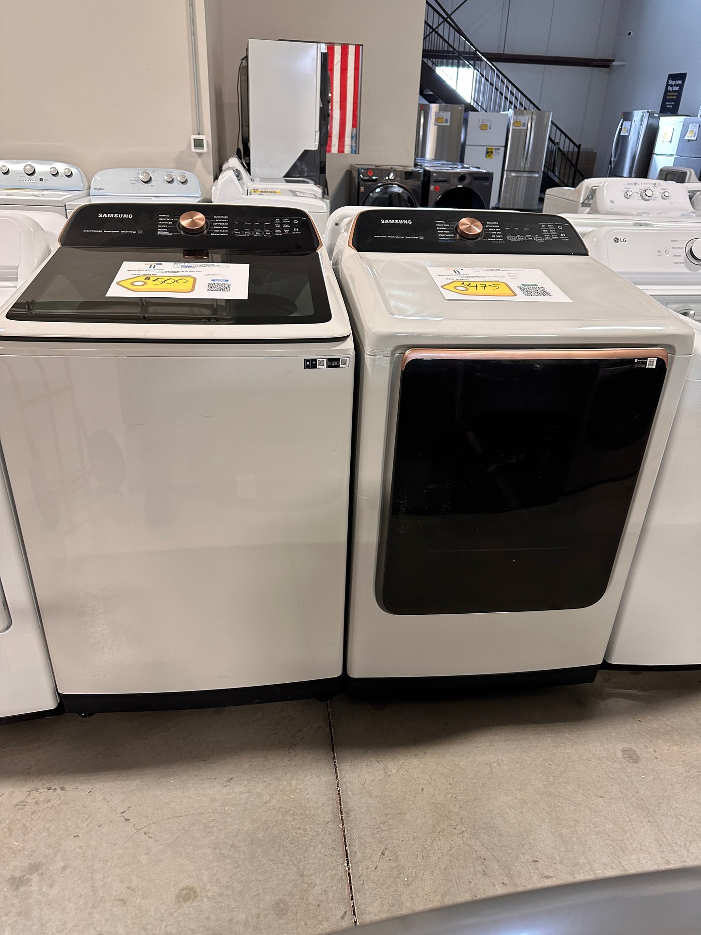 GREAT NEW SAMSUNG TOP LOAD WASHER SMART GAS DRYER LAUNDRY SET - WAS13336 DRY12626