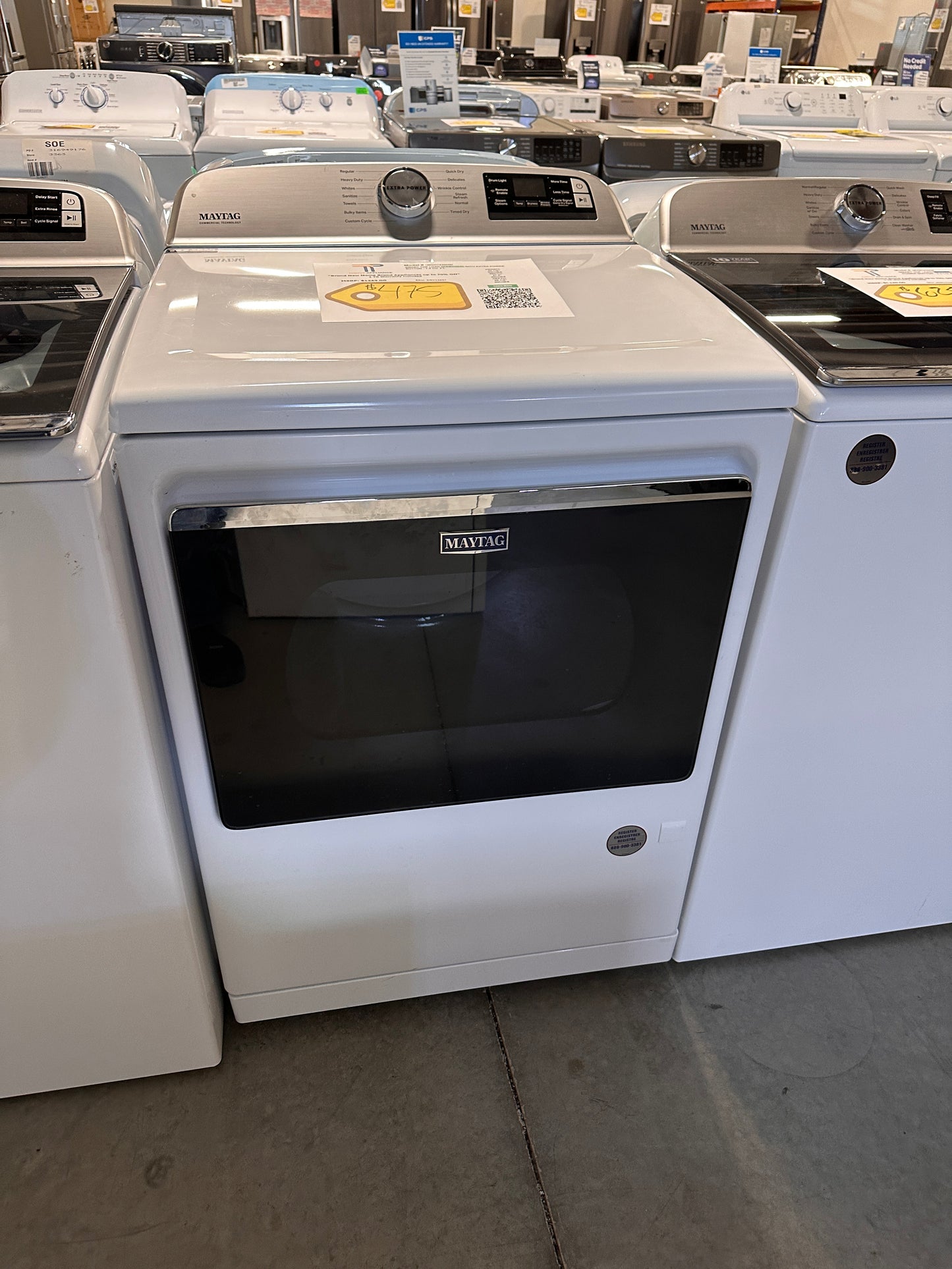 NEW GAS DRYER MAYTAG MODEL: MGD7230HW DRY12627
