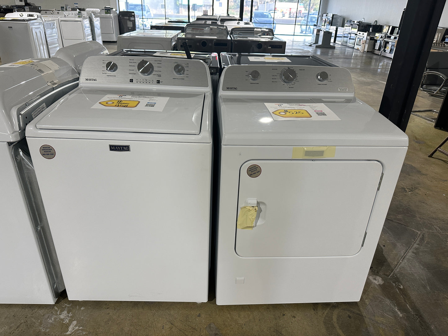 GREAT NEW MAYTAG LAUNDRY SET with ELECTRIC DRYER WAS12158S DRY12177S