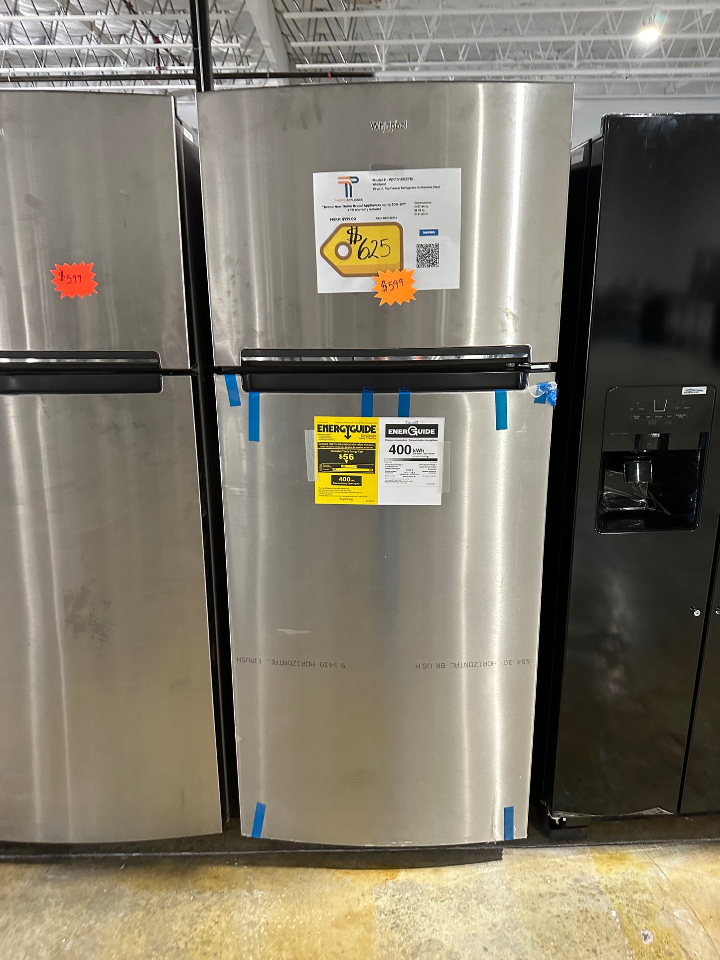 GORGEOUS NEW DISCOUNTED TOP FREEZER REFRIGERATOR MODEL: WRT518SZFM REF13691S