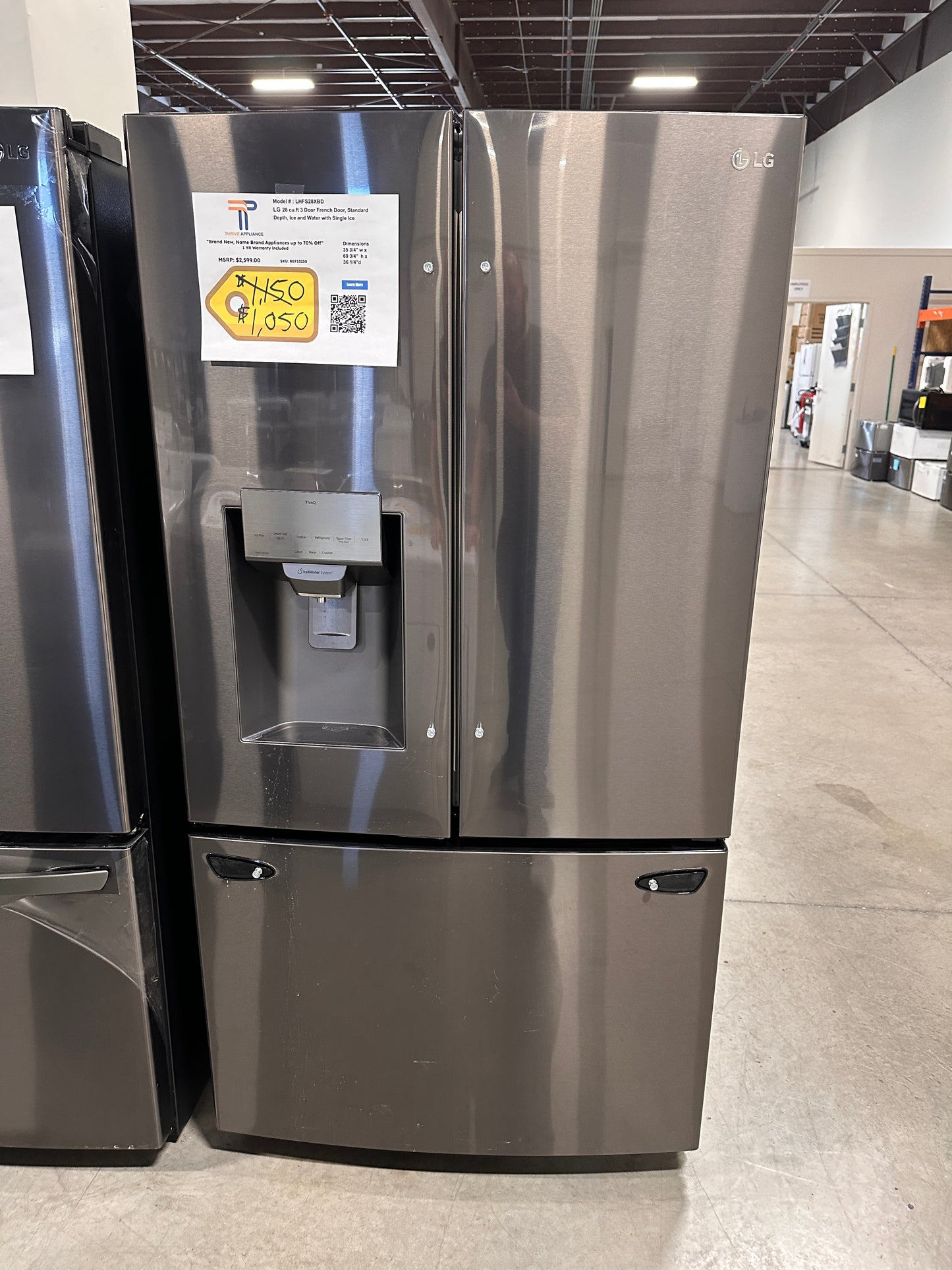 GREAT SALE LG FRENCH DOOR SMART REFRIGERATOR MODEL: LHFS28XBD REF13230