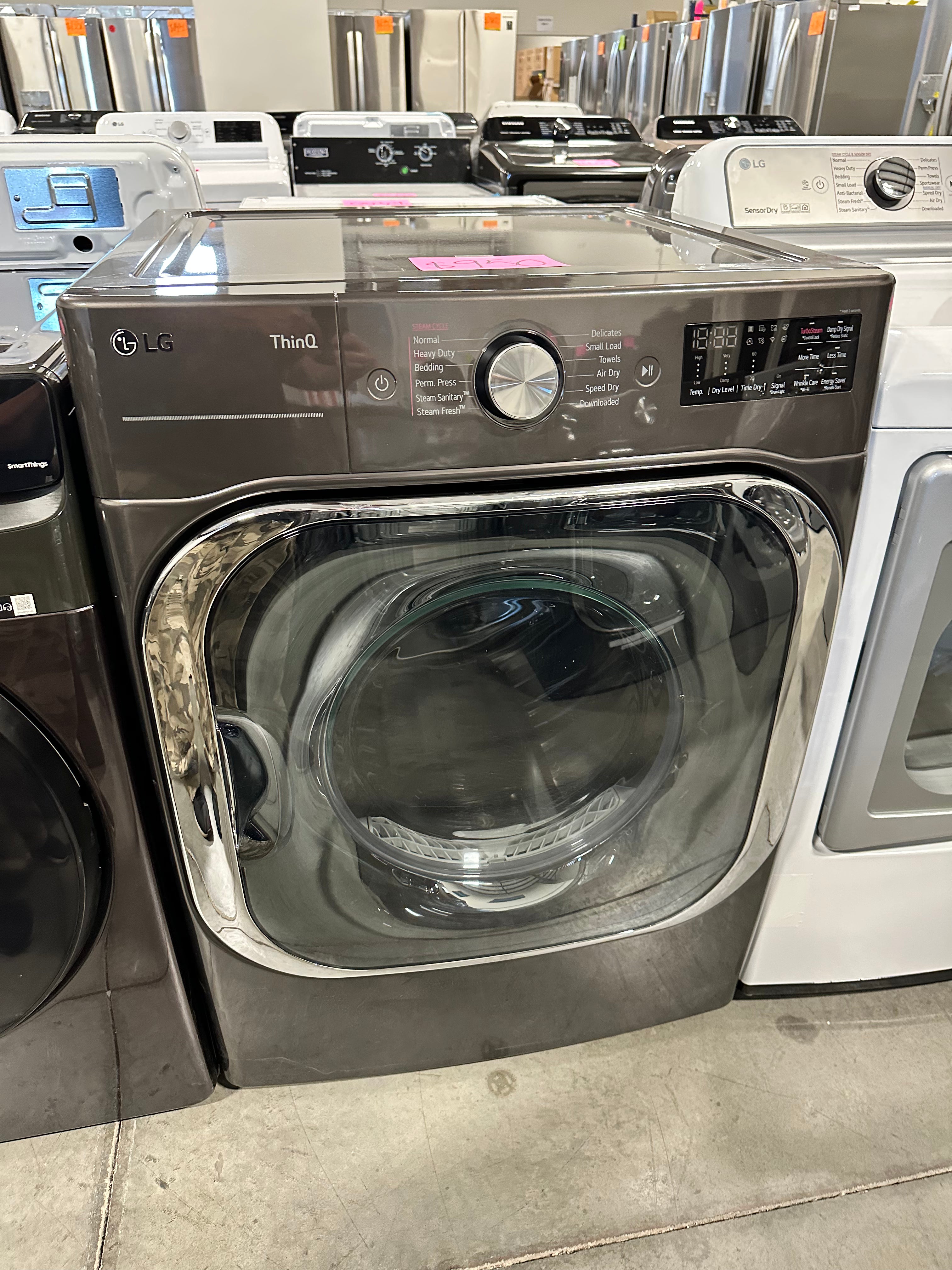 LG 9.0 Cu. Ft. Stackable Smart Electric Dryer with Steam and Built