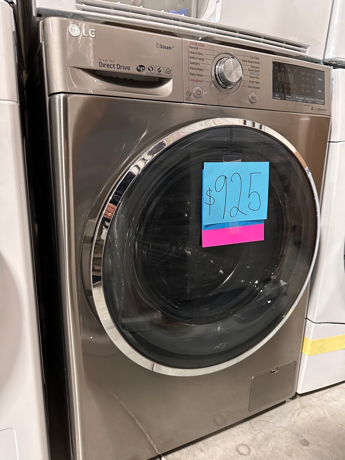 GREAT NEW LG SMART FRONG LOAD WASHER ELECTRIC DRYER COMBO - WAS12445