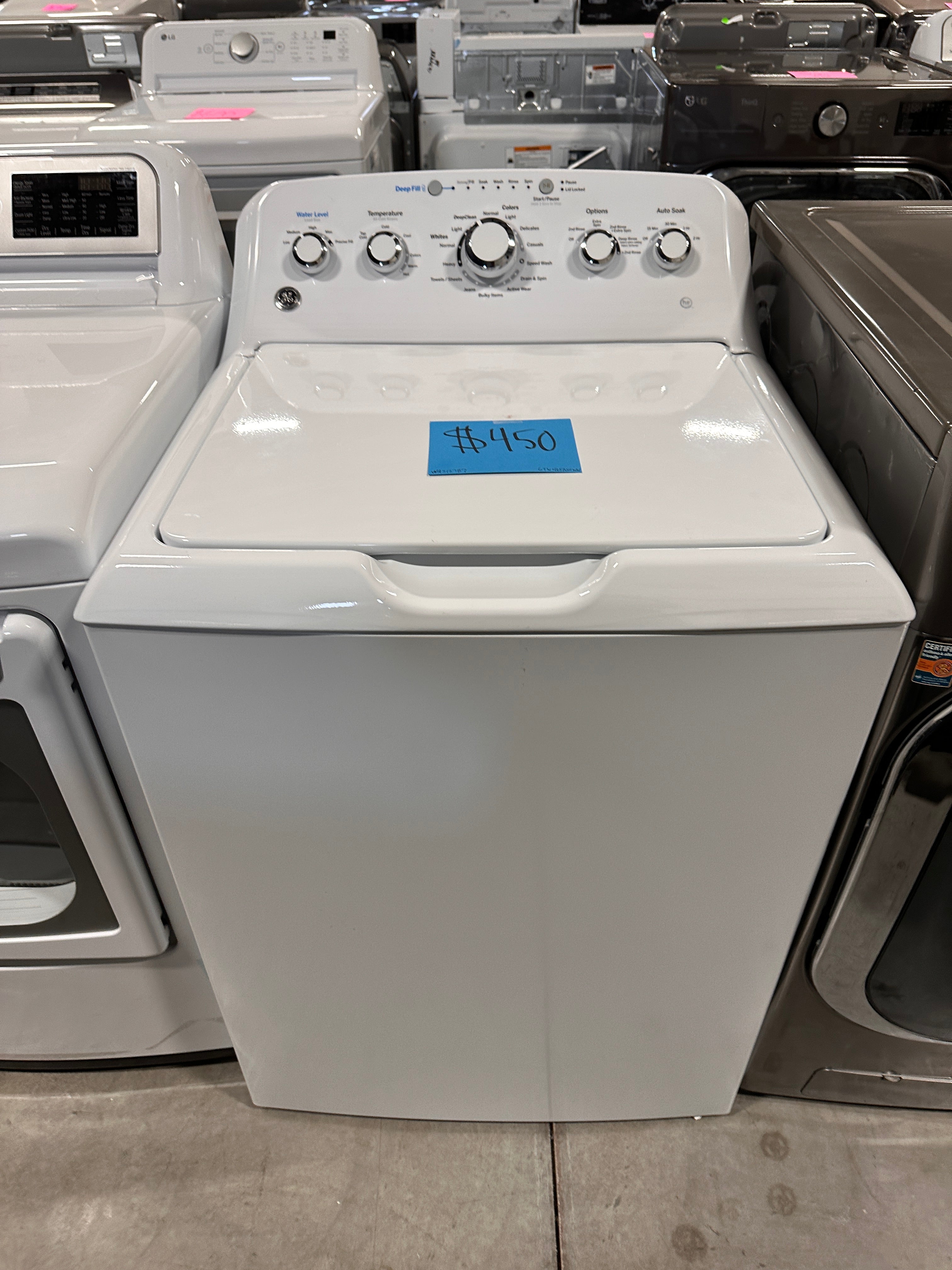 NEW GE TOP LOAD WASHER with PRECISE FILL - WAS12787 – Thrive Appliance 