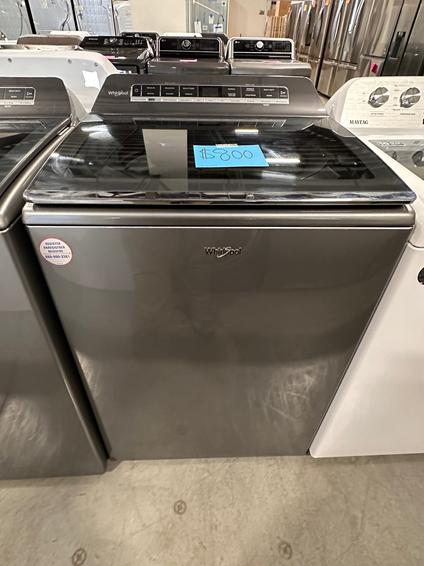 WHIRLPOOL SMART TOP LOAD WASHER - WAS12834