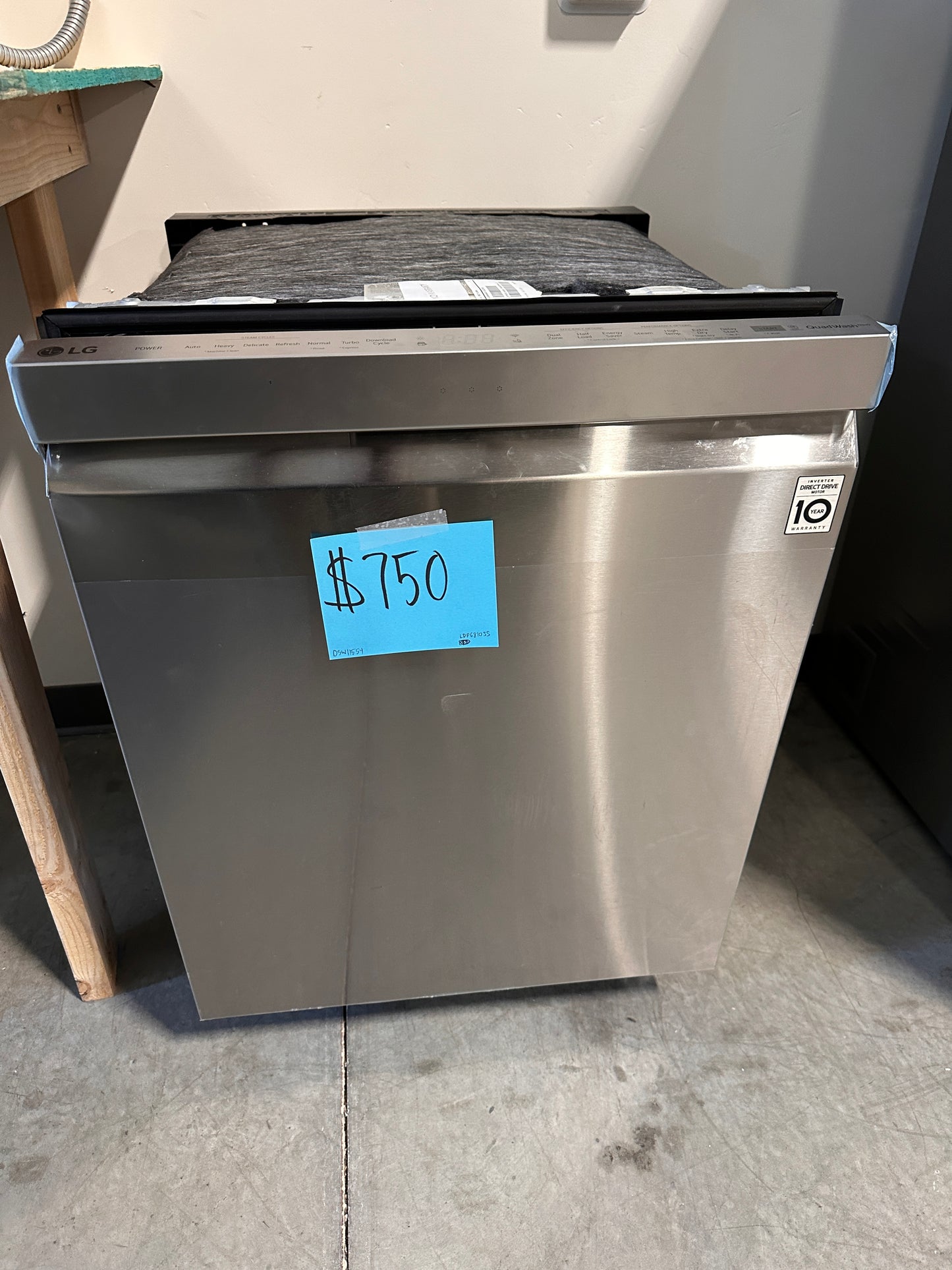 GREAT NEW LG TOP CONTROL DISHWASHER - DSW11554 - LDP6810SS