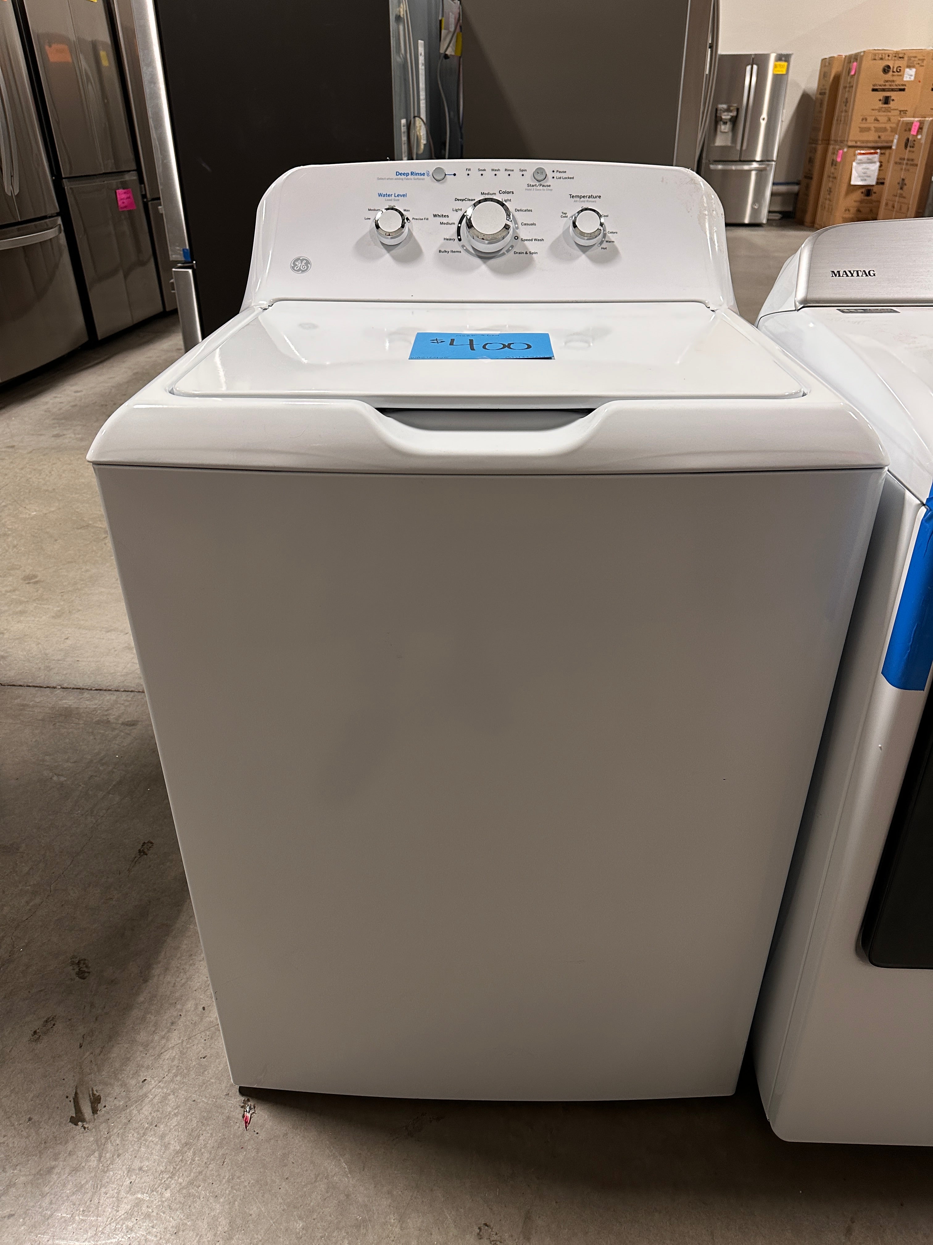 NEW GE TOP LOAD WASHER with PRECISE FILL - WAS12905 GTW335ASNWW 