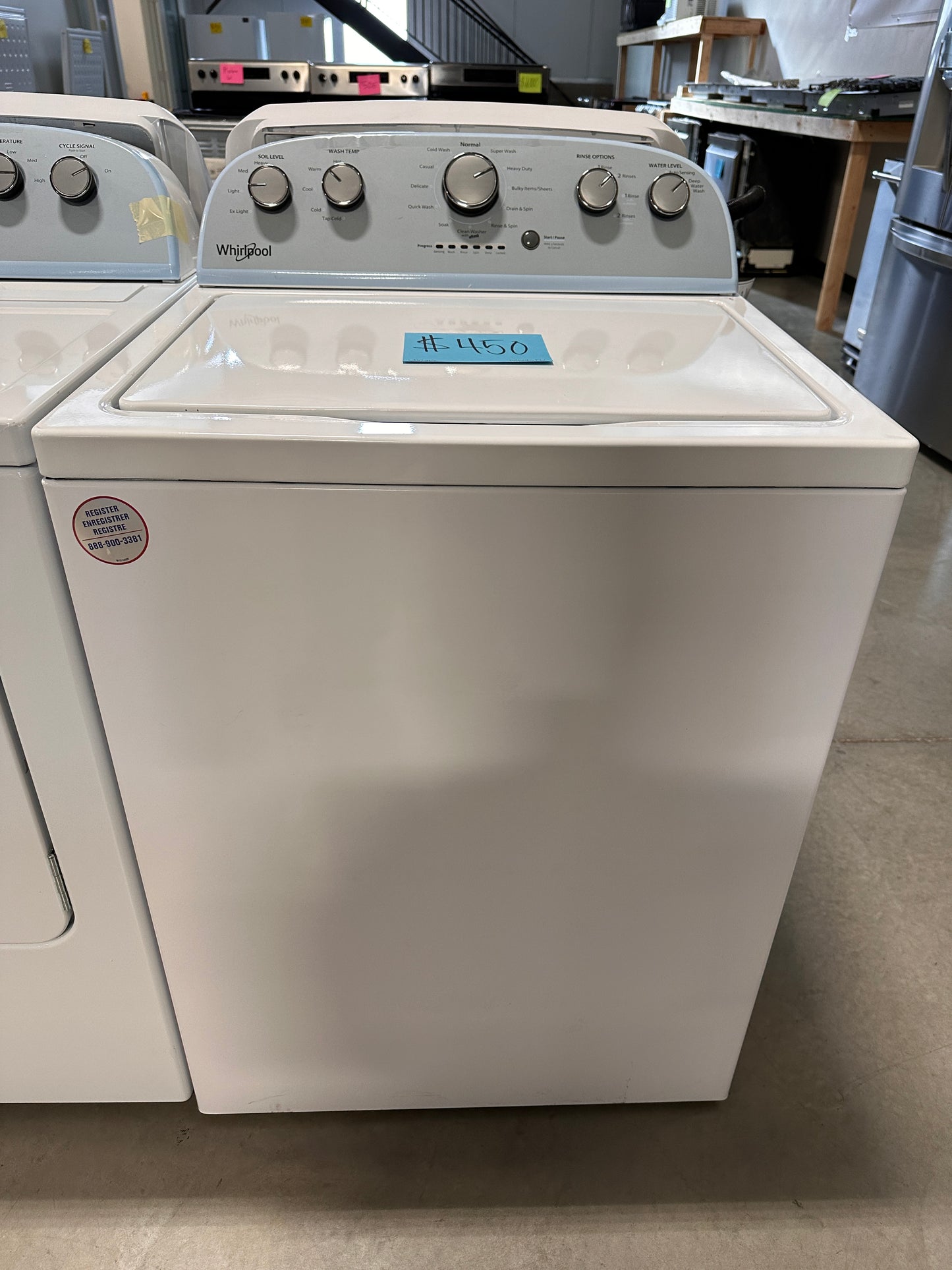 12-CYCLE TOP LOADING WASHING MACHINE - WAS12962 WTW4816FW