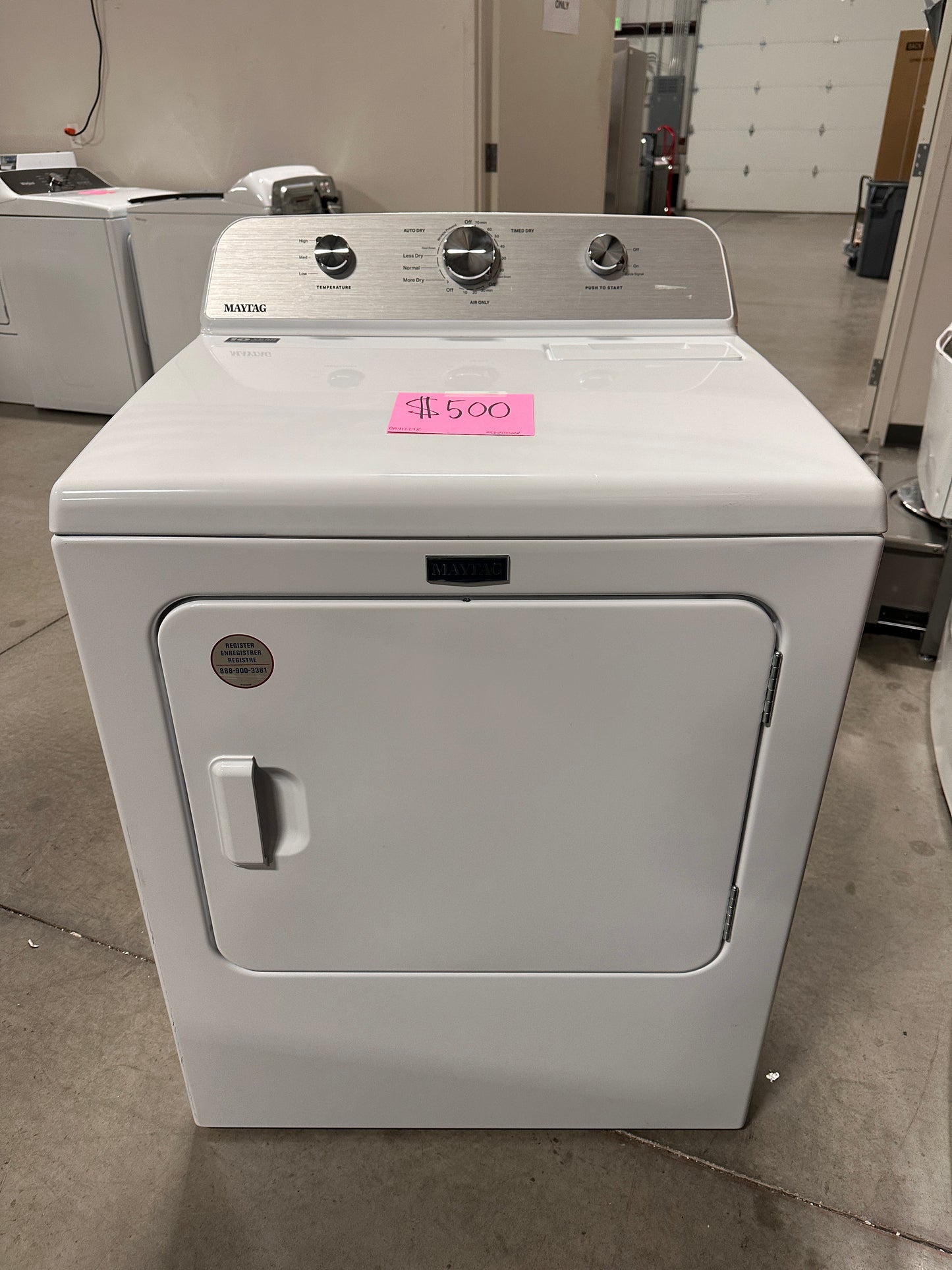 GREAT NEW MAYTAG ELECTRIC DRYER - DRY12298 MED4500MW