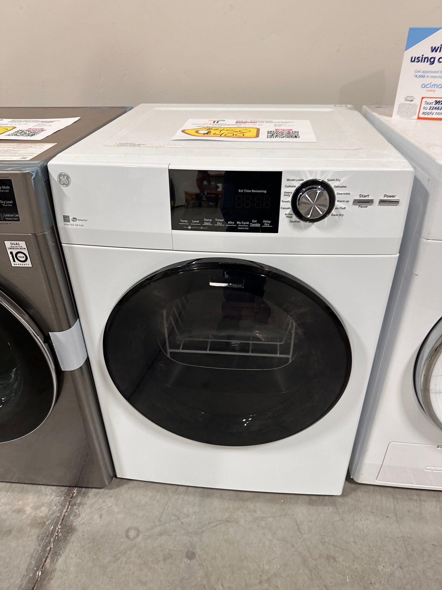 NEWLY DISCOUNTED GE ELECTRIC DRYER - 14 CYCLES - DRY12019 FD14ESSNWW