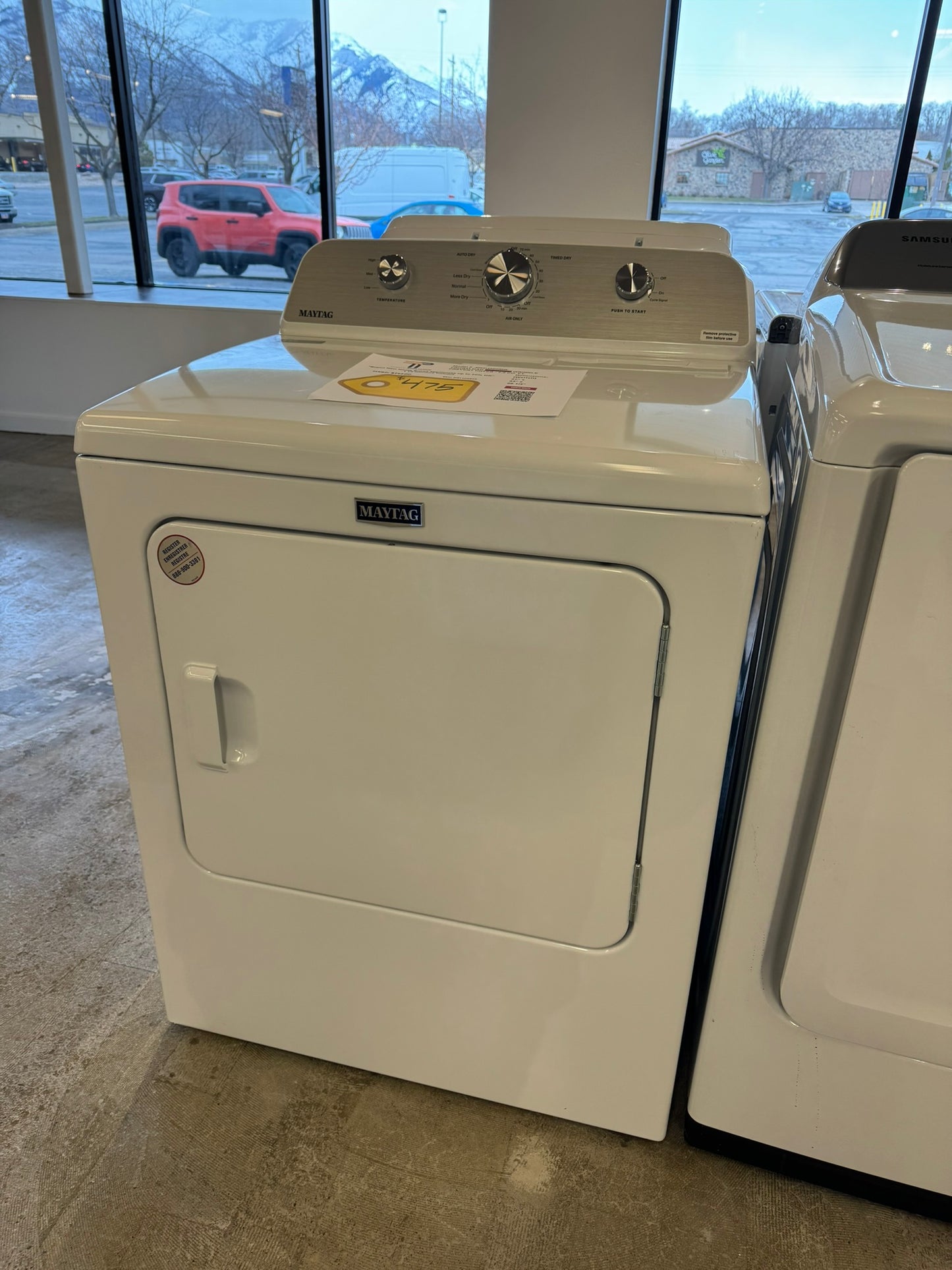 BRAND NEW MAYTAG ELECTRIC DRYER WITH WRINKLE PREVENT MODEL: MED4500MW  DRY10031R