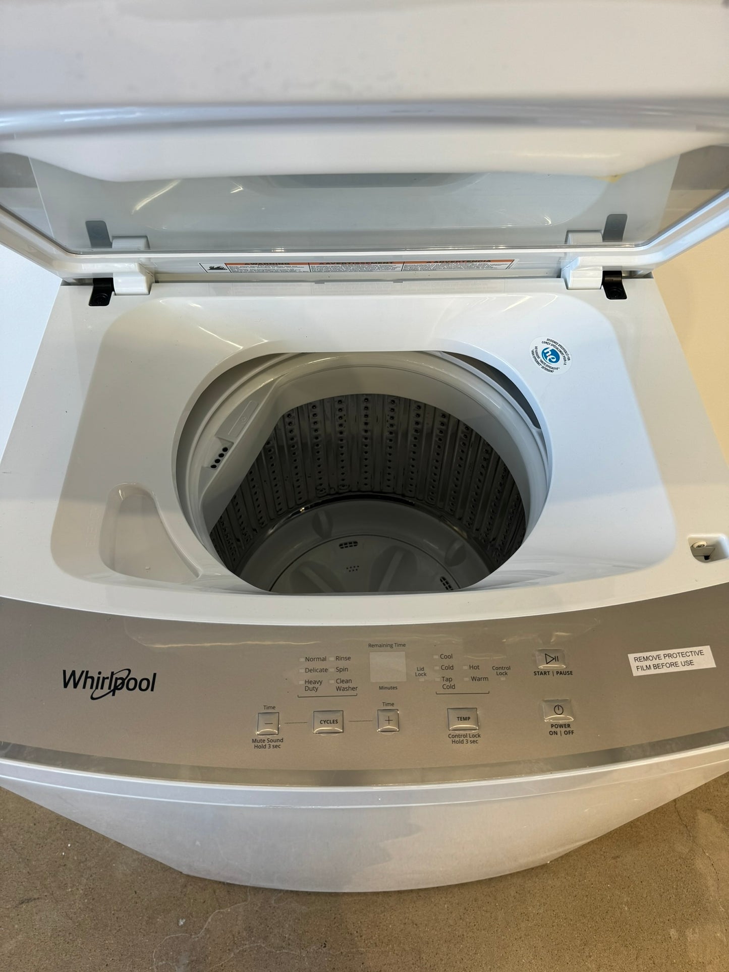 NEW WHIRLPOOL TOP LOAD WASHER ELECTRIC DRYER STACKED LAUNDRY UNIT MODEL: WET4024HW  WAS10039R