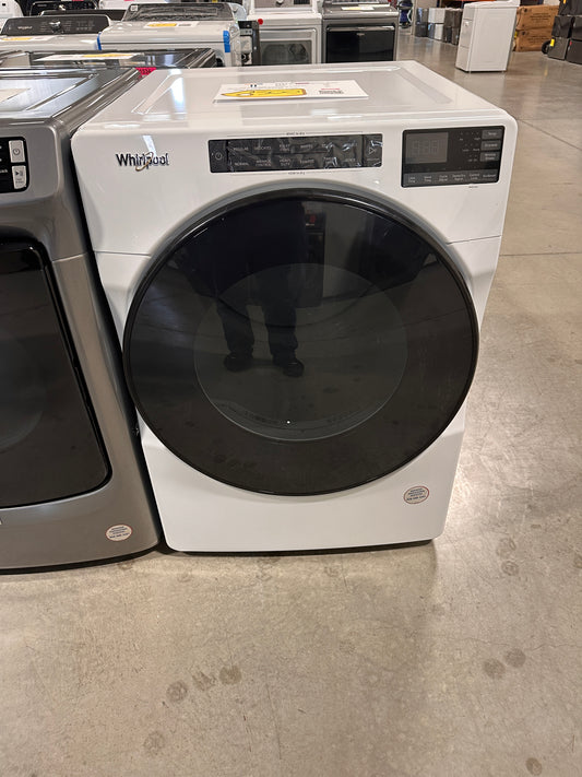GREAT NEW WHIRLPOOL STACKABLE ELECTRIC DRYER MODEL: WED5605MW DRY12653