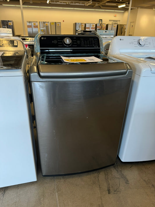 GREAT NEW GRAPHITE STEEL TOP LOAD LG WASHER - MODEL: WT7400CV WAS10053R