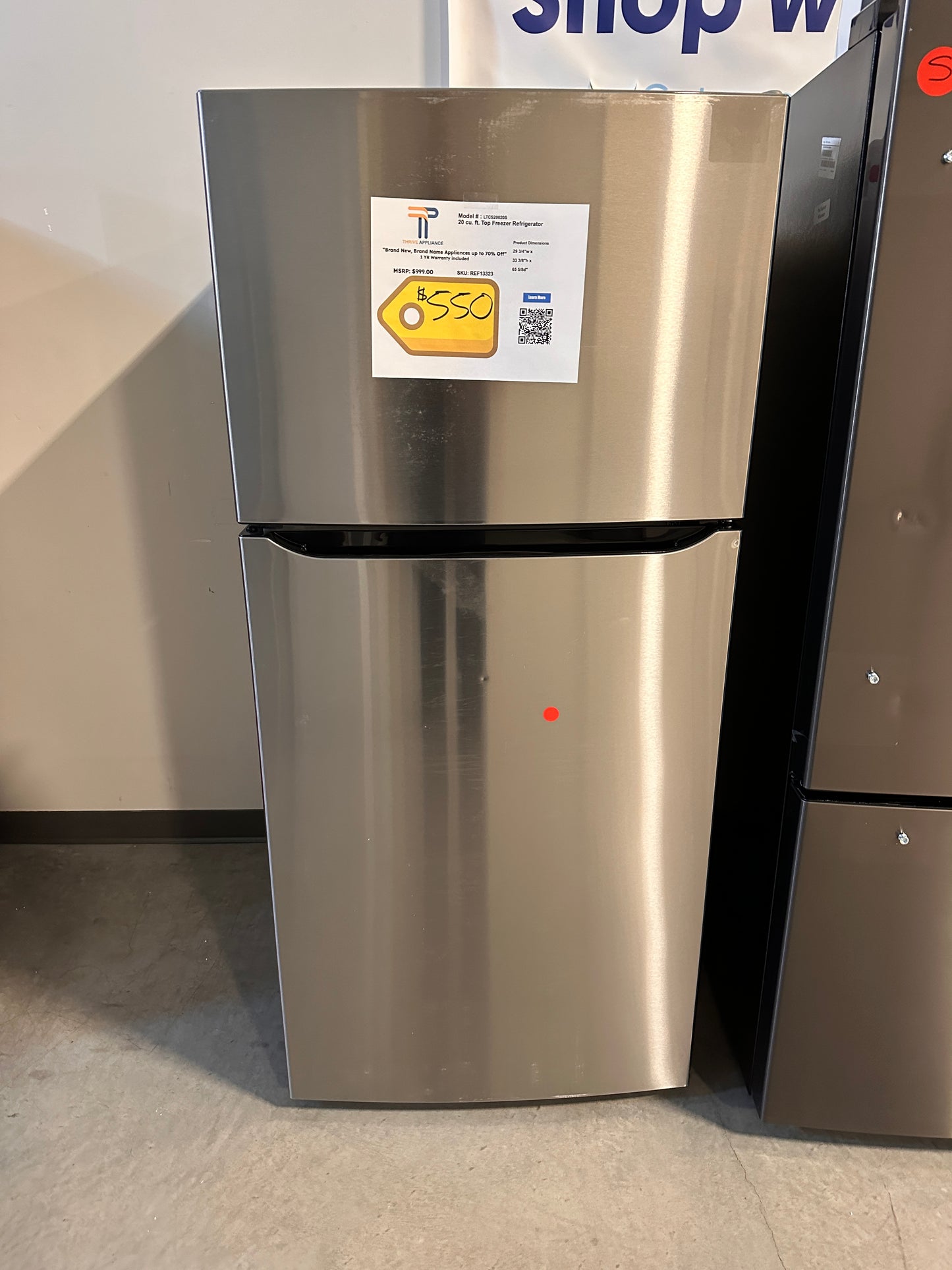 BRAND NEW TOP FREEZER REFRIGERATOR MODEL: LTCS20020S REF13323