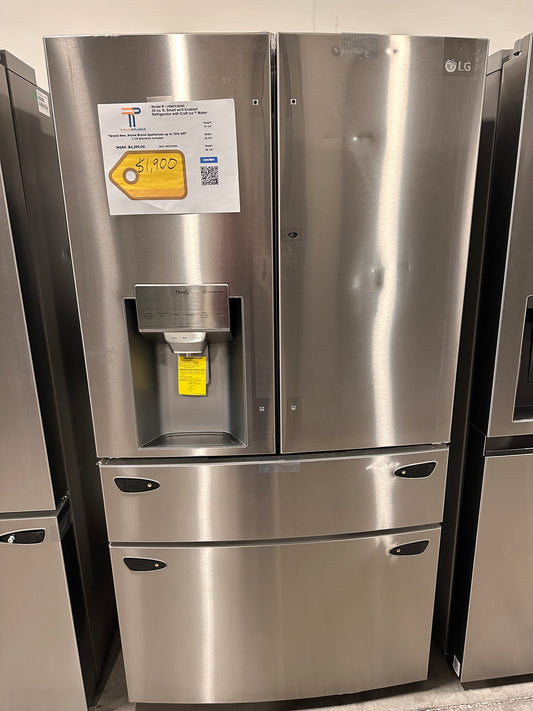 GREAT NEW LG 4-DOOR FRENCH DOOR SMART REFRIGERATOR MODEL: LRMDS3006S REF13290