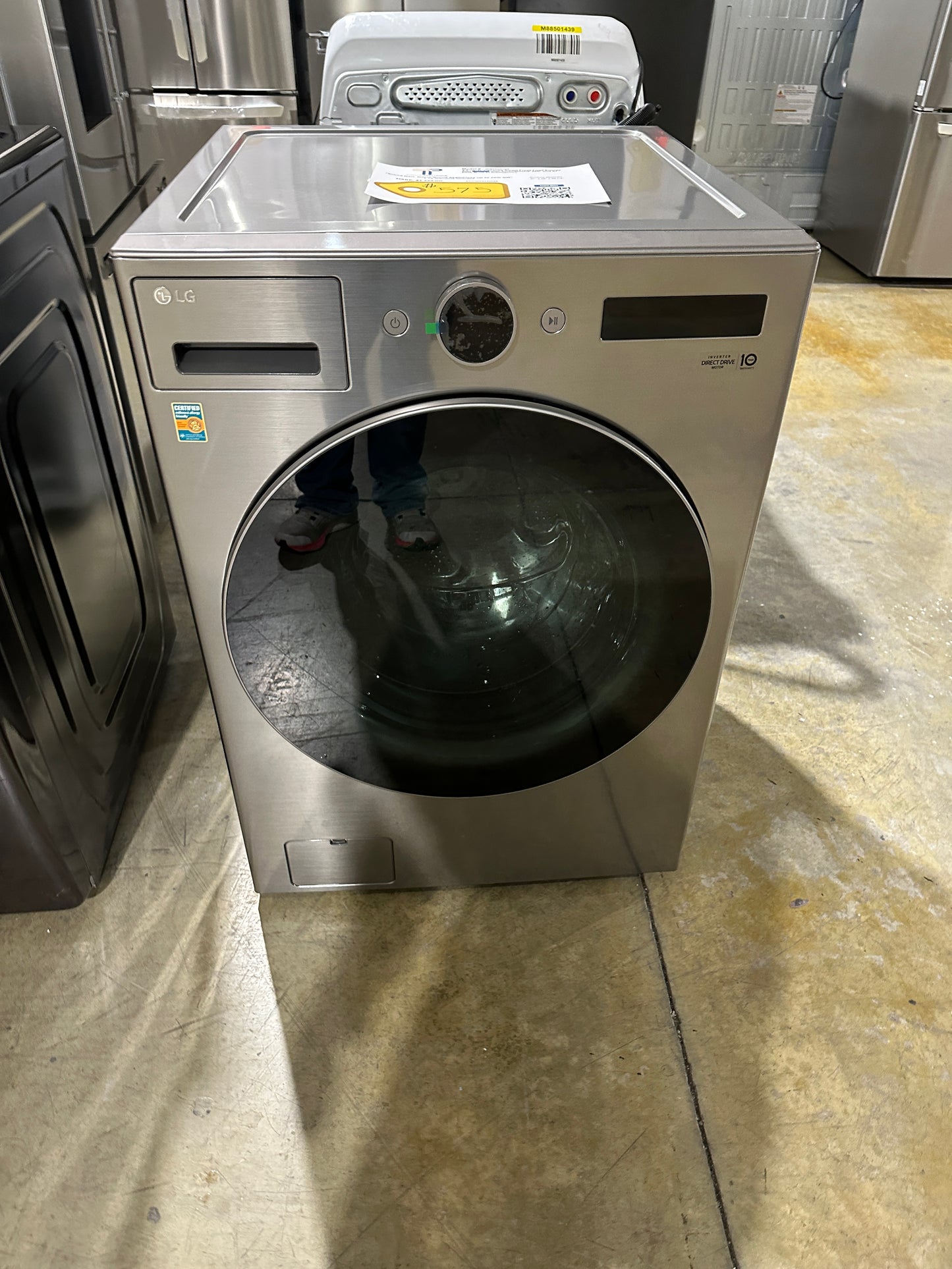 SMART FRONT LOAD LG WASHING MACHINE MODEL: WM5500HVA WAS12253S