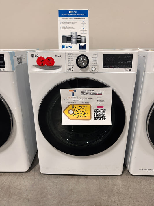 GREAT NEW LG STACKABLE ELECTRIC DRYER MODEL: DLHC1455W DRY12613