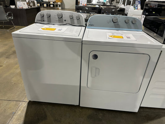 GREAT NEW WHIRLPOOL TOP LOAD ELECTRIC LAUNDRY SET WAS12364S DRY12003S