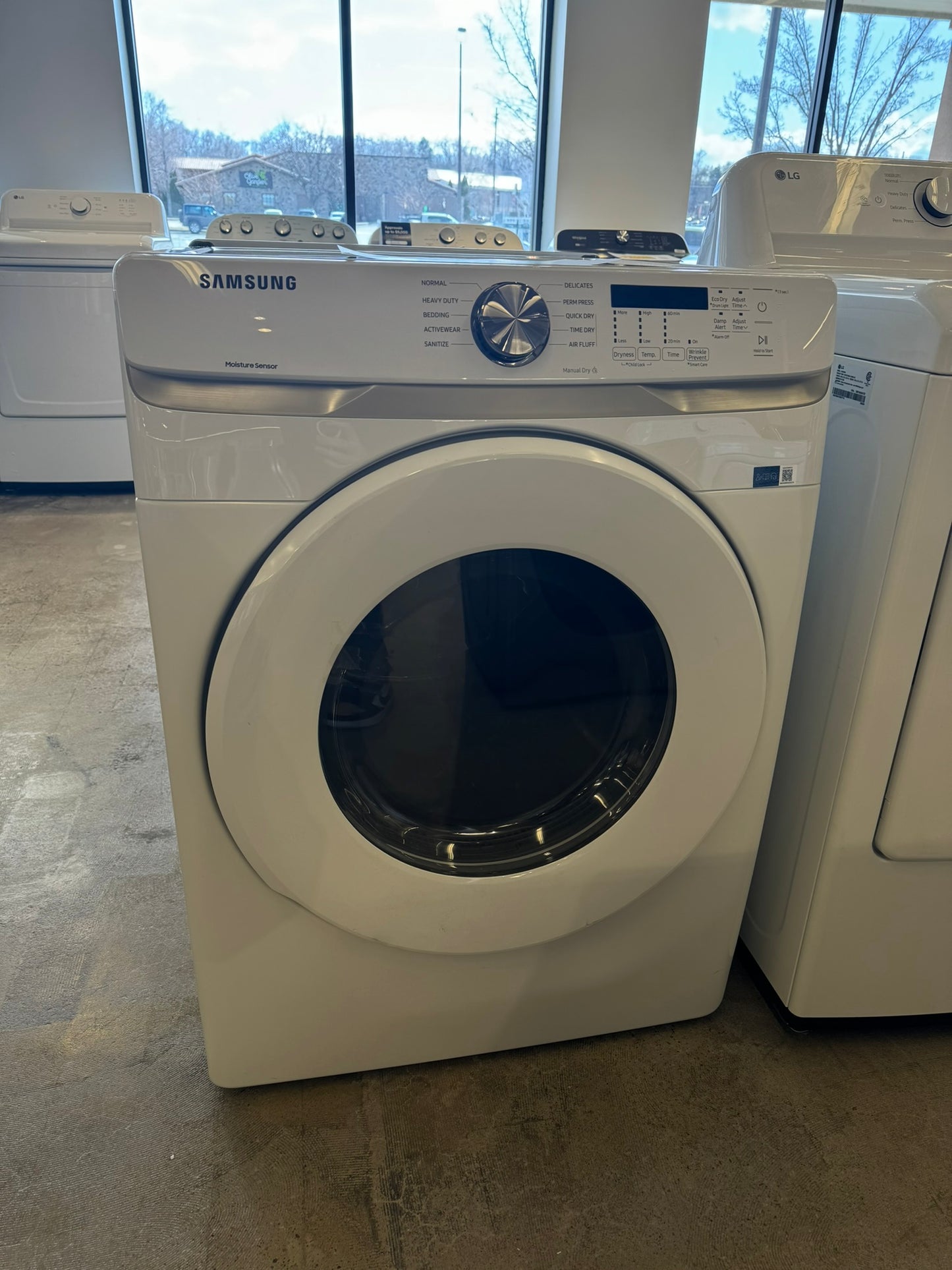 NEW SAMSUNG STACKABLE ELECTRIC DRYER MODEL: DVE45T6000W/A3 DRY10001R