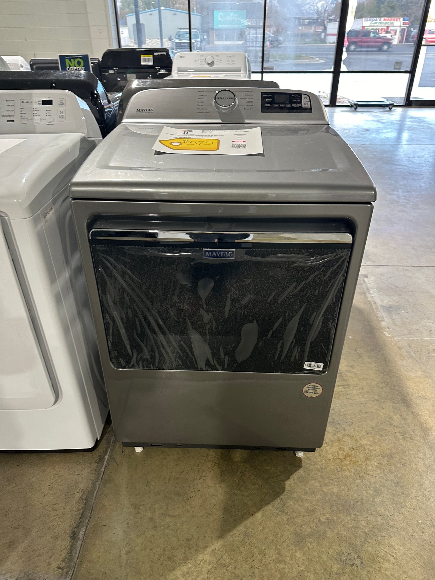 New Maytag Smart Top Load Electric Dryer With Extra Power Model: MED7230HC DRY12229S