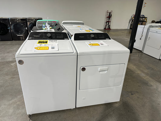 GORGEOUS NEW WHIRLPOOL LAUNDRY SET TOP LOAD WASHER ELECTRIC DRYER WAS12216S DRY13015S