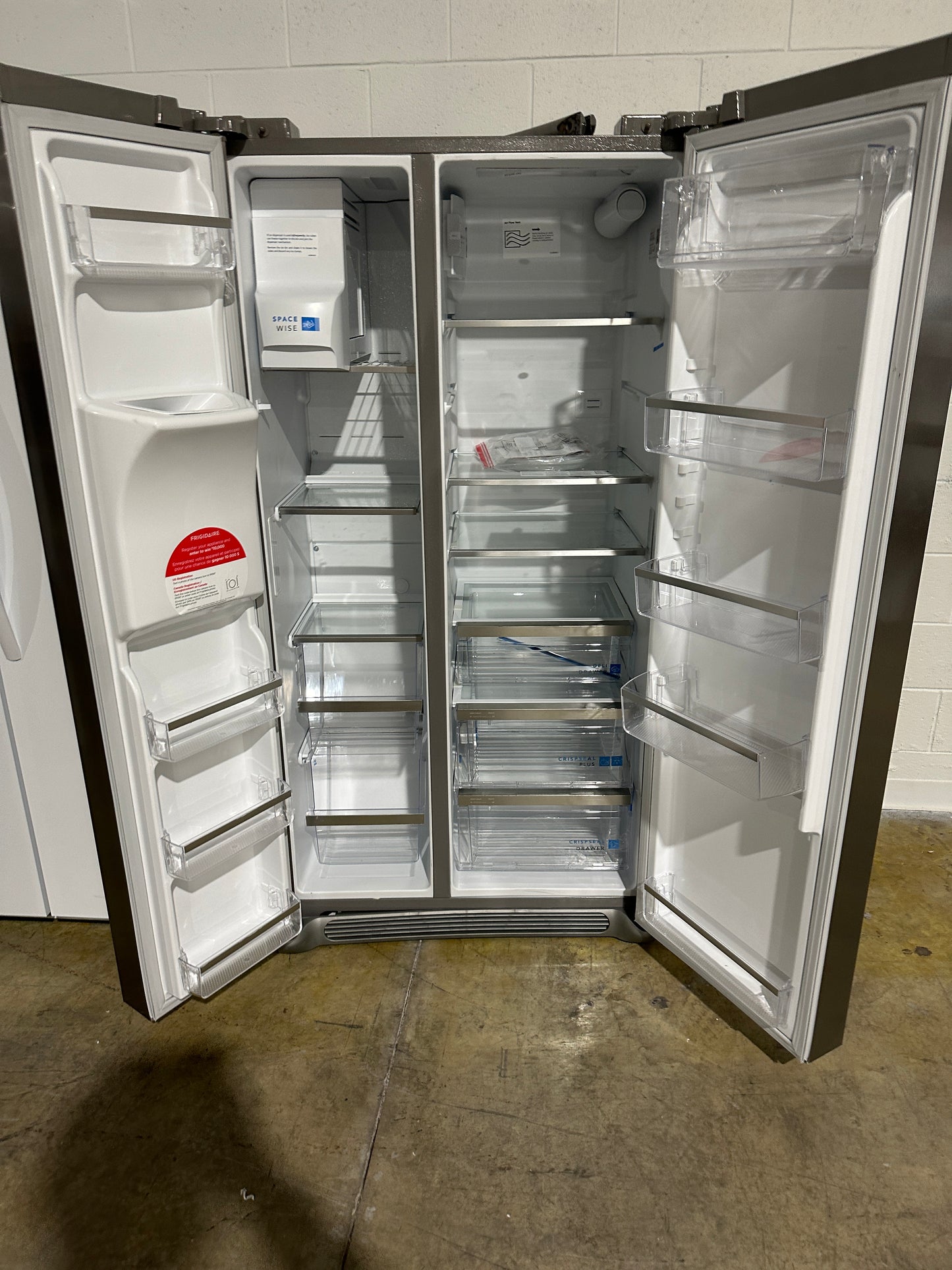 NEW! Frigidaire - 25.6 Cu. Ft. Side-by-Side Refrigerator Model: FRSS2623AB REF13741S