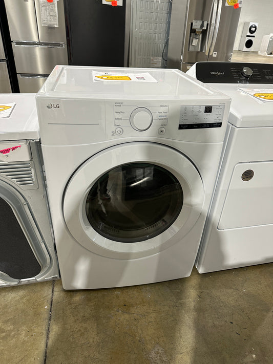 LG - 7.4 Cu. Ft. Stackable Electric Dryer with FlowSense - White MODEL: DLE3400W DRY13019S