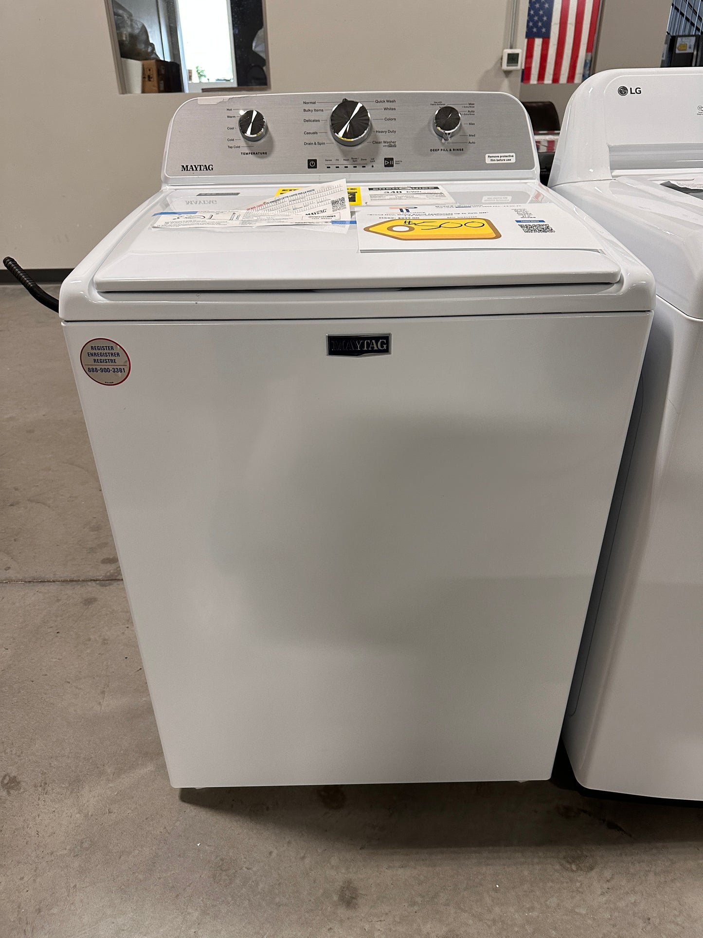 BRAND NEW TOP LOAD WASHER WITH DEEP FILL MODEL: MVW4505MW WAS13369