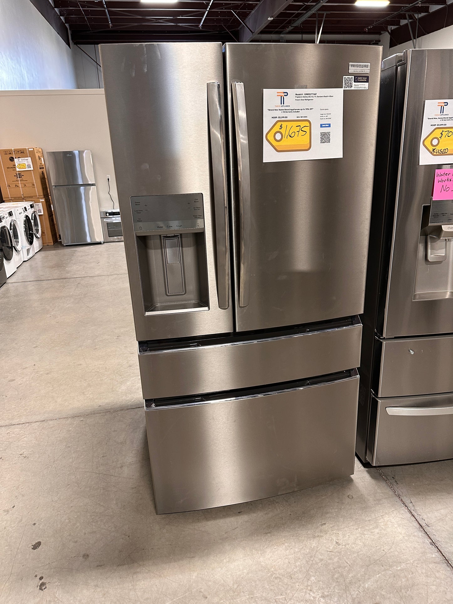 GORGEOUS NEW FRIGIDAIRE GALLERY REFRIGERATOR MODEL: GRMS2773AF REF1331