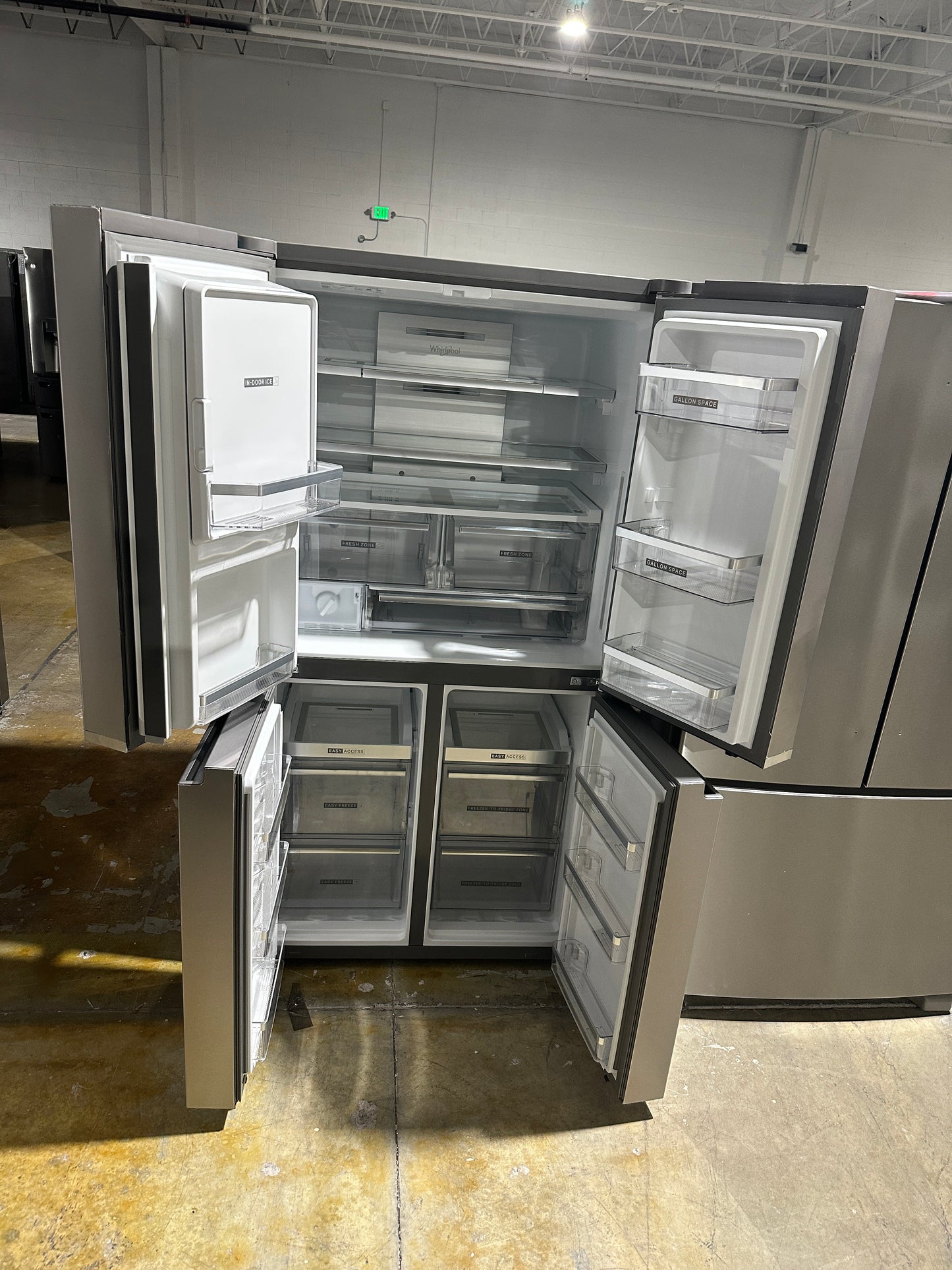 GREAT PRICE! Whirlpool Counter Depth 4 Door Refrigerator with Ice Maker MODEL: WRQC7836RZ REF13745S