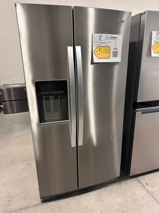 COUNTER DEPTH WHIRLPOOL STAINLESS STEEL REFRIGERATOR MODEL: WRS571CIHZ REF13326