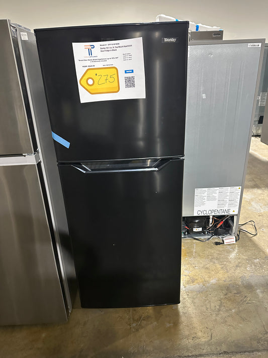 BRAND NEW Danby 10.1 Cu. Ft. Apartment Size Top Freezer Refrigerator MODEL: DFF101B1BDB REF13755S