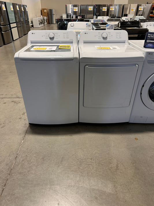 BRAND NEW LG TOP LOAD WASHER GAS DRYER WAS13384 DRY12625