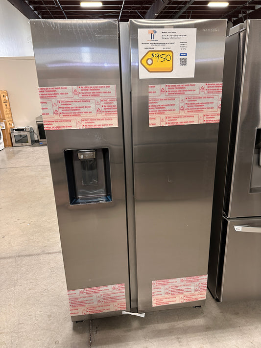 LARGE CAPACITY STAINLESS STEEL SAMSUNG REFRIGERATOR MODEL: RS27T5200SR/AA REF13347