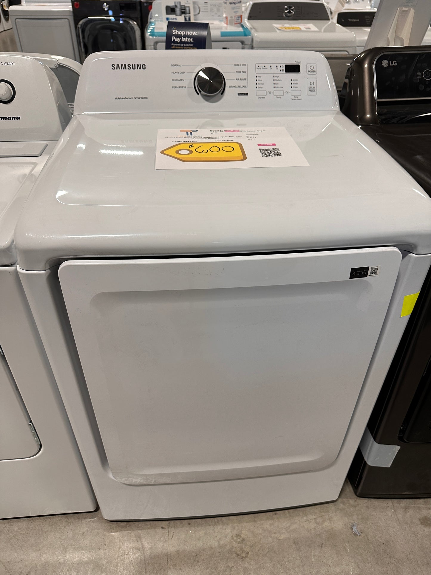 GREAT NEW SAMSUNG ELECTRIC DRYER MODEL: DVE45T3200W/A3 DRY12676